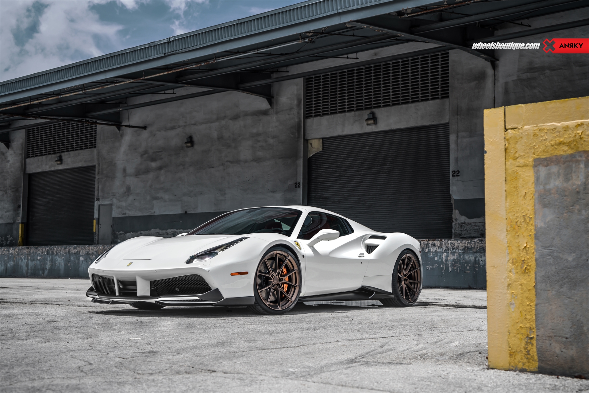 Ferrari 488 Spider | Bianco Avus | on ANRKY AN22 | Satin Bronze