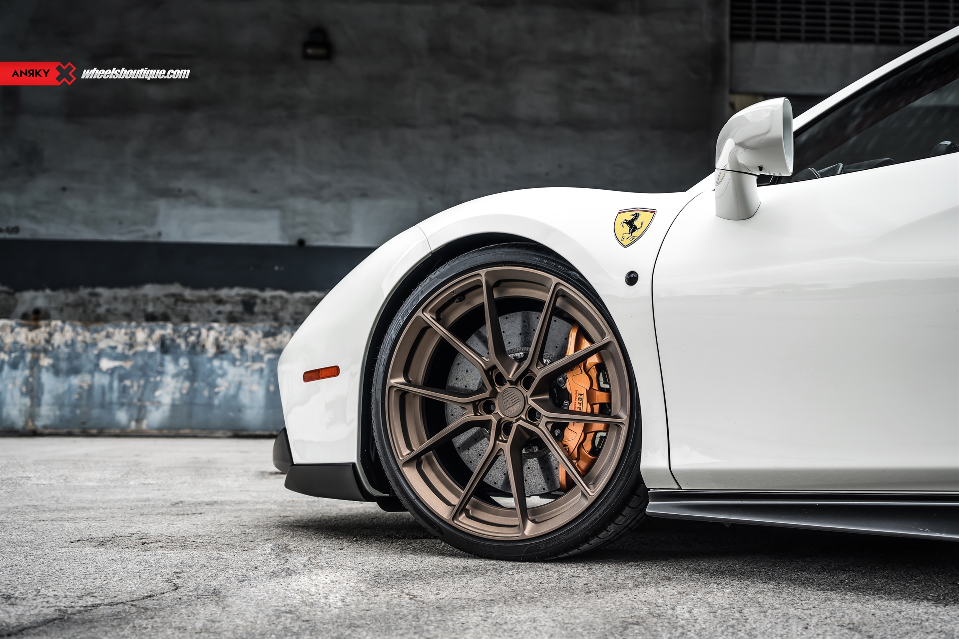 Ferrari 488 Spider | Bianco Avus | on ANRKY AN22 | Satin Bronze