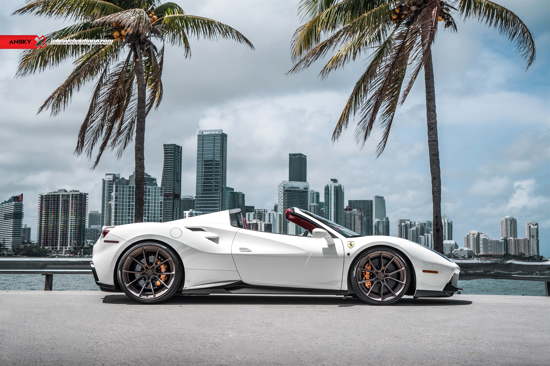 Ferrari 488 Spider | Bianco Avus | on ANRKY AN22 | Satin Bronze