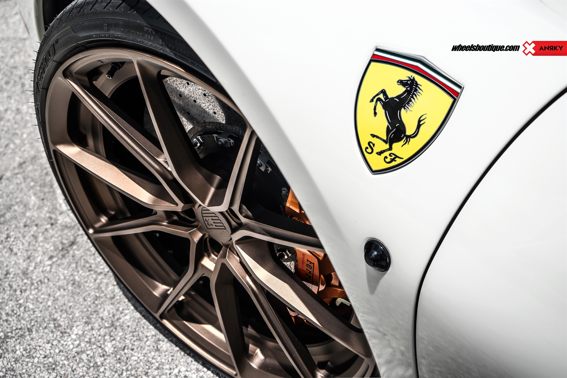 Ferrari 488 Spider | Bianco Avus | on ANRKY AN22 | Satin Bronze