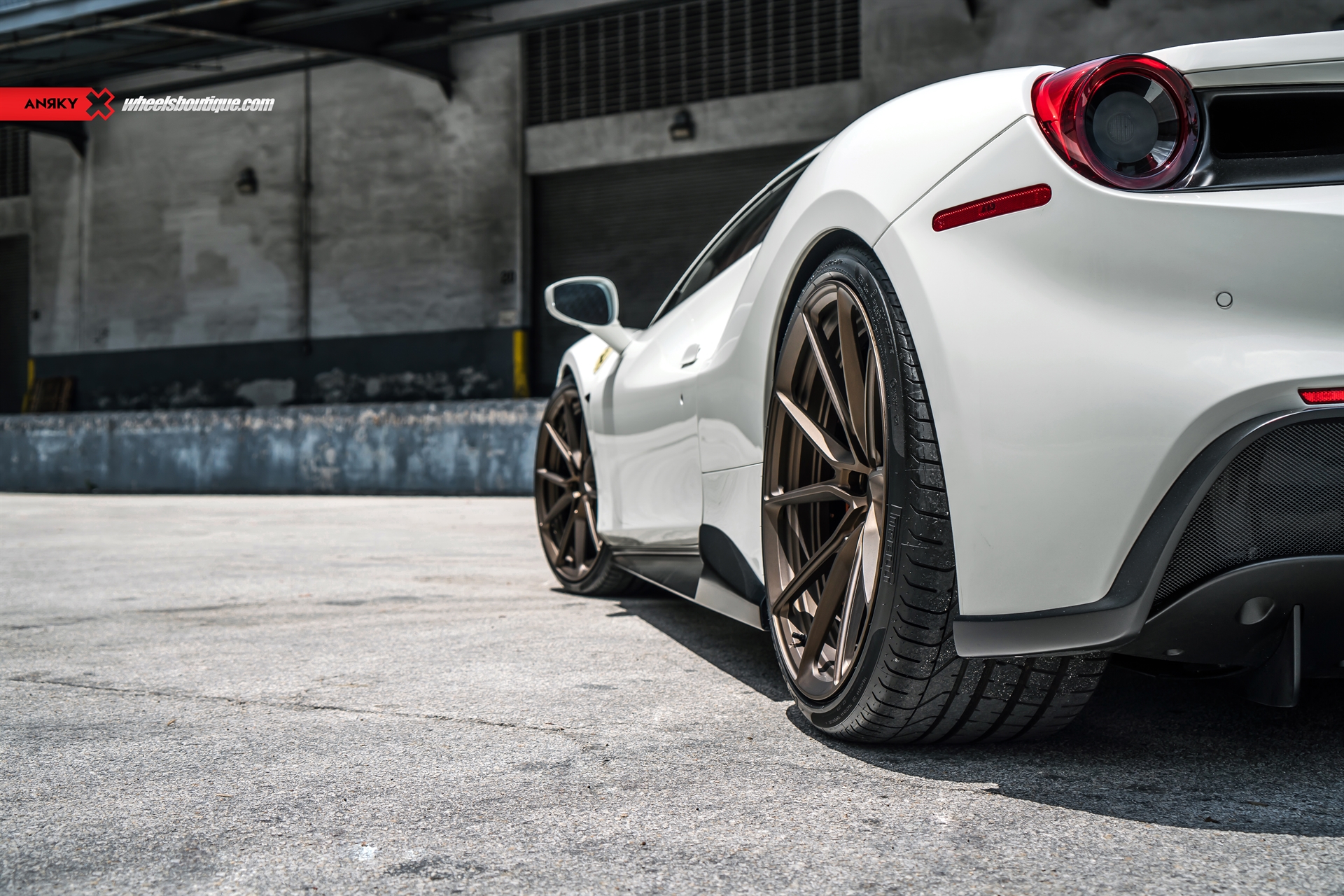 Ferrari 488 Spider | Bianco Avus | on ANRKY AN22 | Satin Bronze