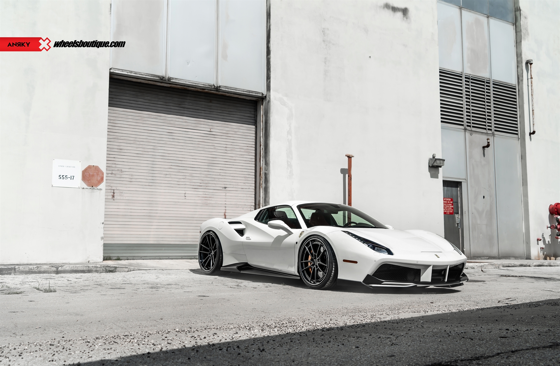 Ferrari 488 Spider | Bianco Avus | on ANRKY AN34 | Satin Black