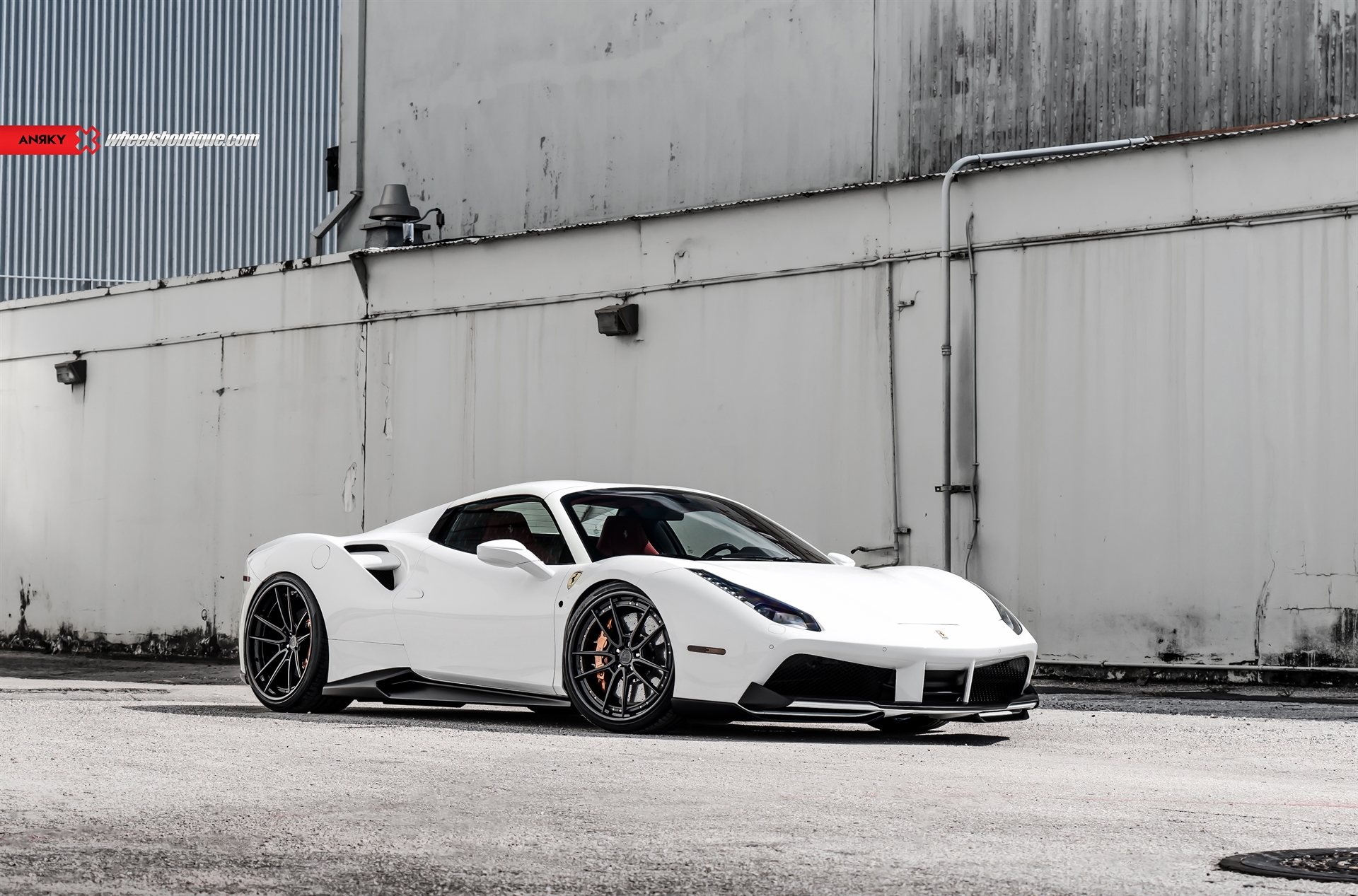 Ferrari 488 Spider | Bianco Avus | on ANRKY AN34 | Satin Black