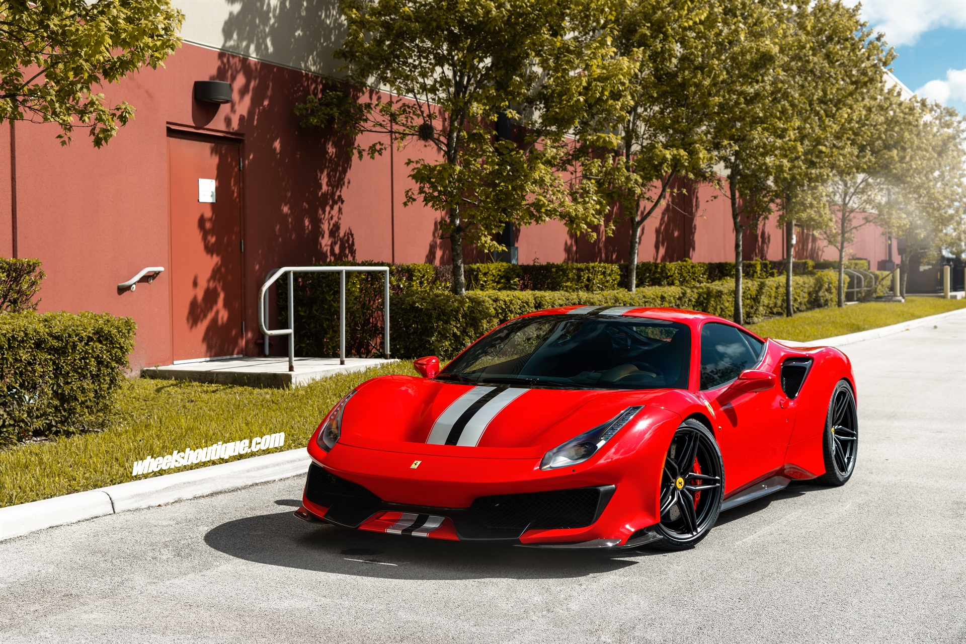 Ferrari 488 Pista | Rosso Corza | on HRE P107SC | Satin Black