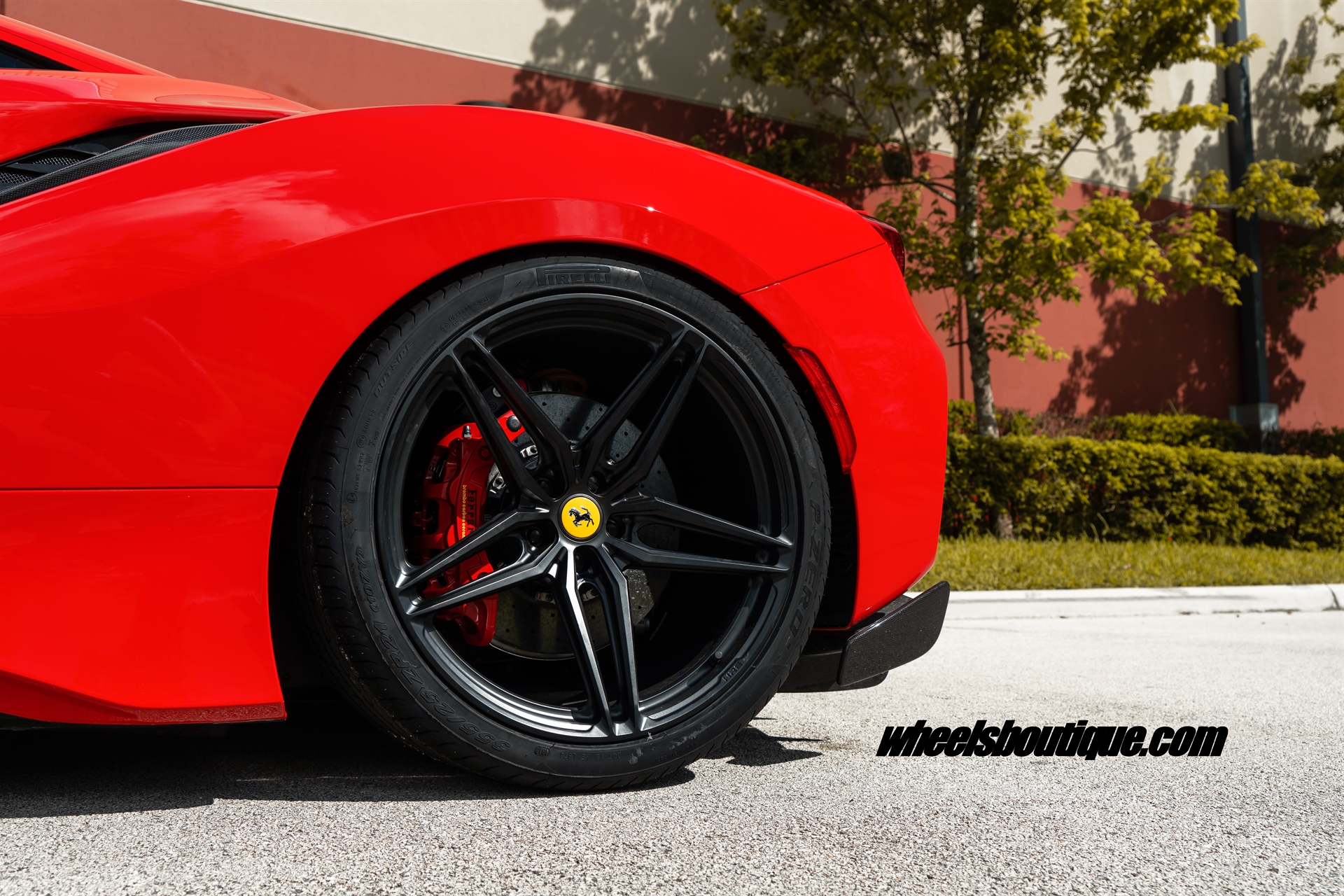 Ferrari 488 Pista | Rosso Corza | on HRE P107SC | Satin Black