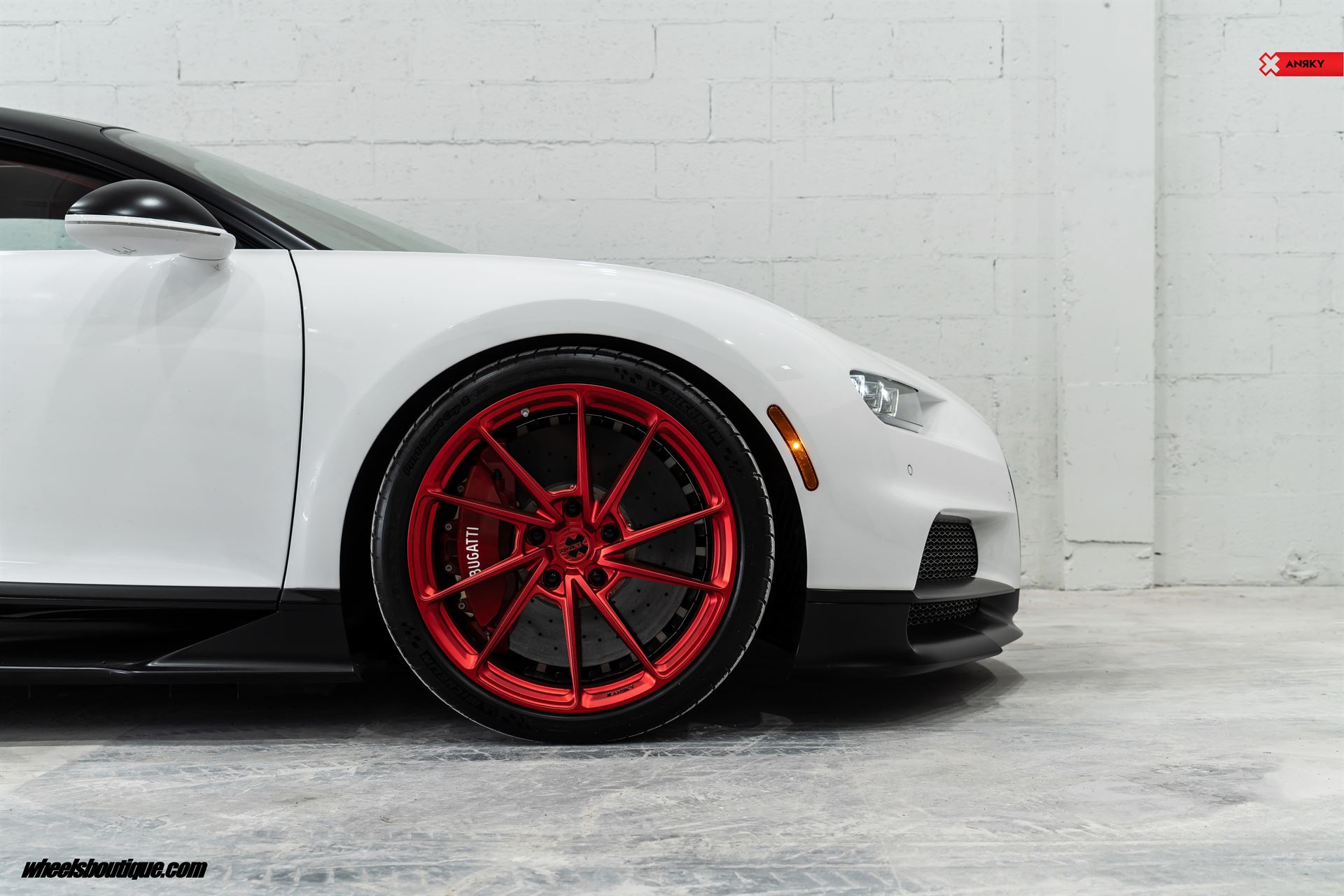Bugatti Chiron | on ANRKY AN13 | Frozen Polished Red
