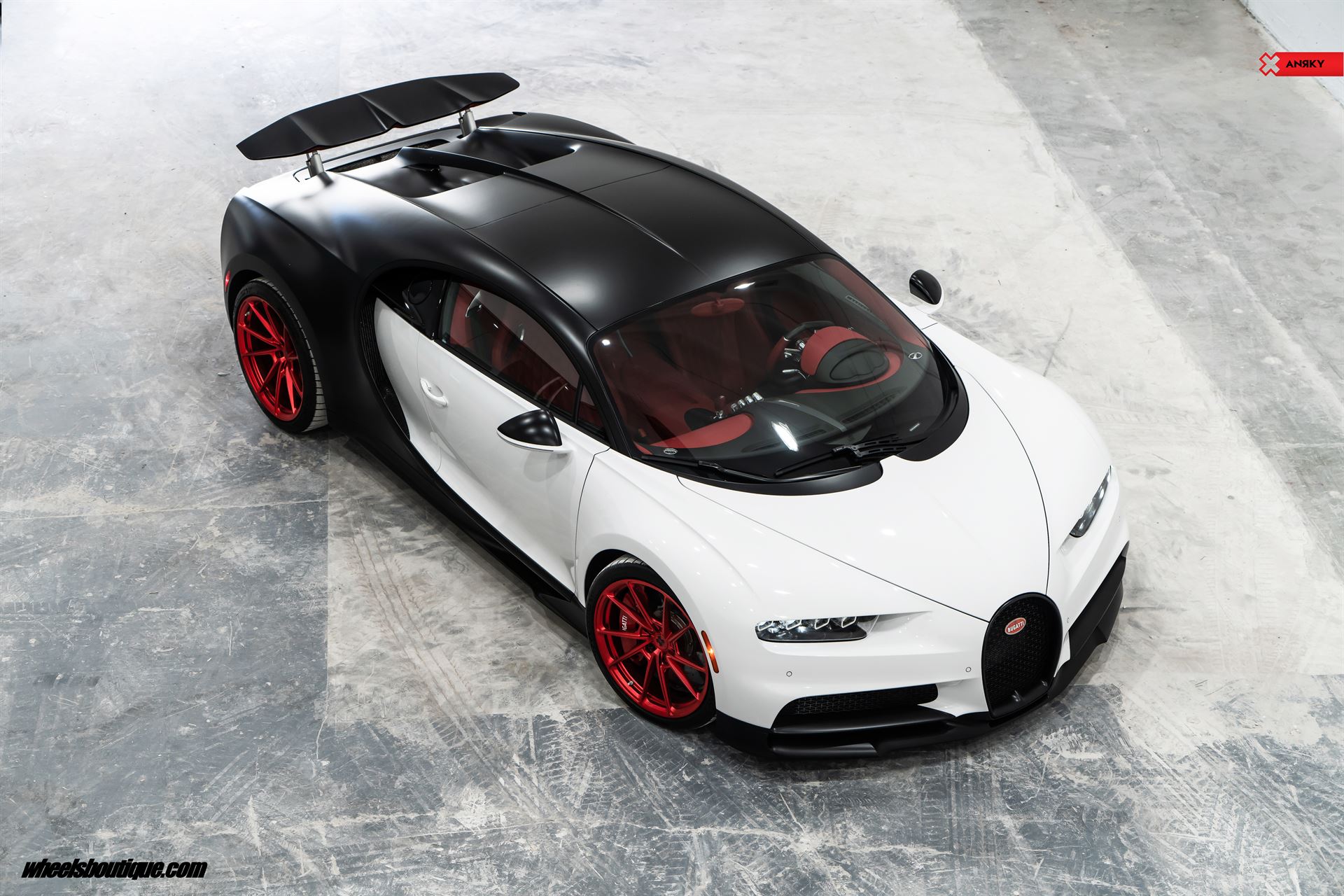 Bugatti Chiron | on ANRKY AN13 | Frozen Polished Red