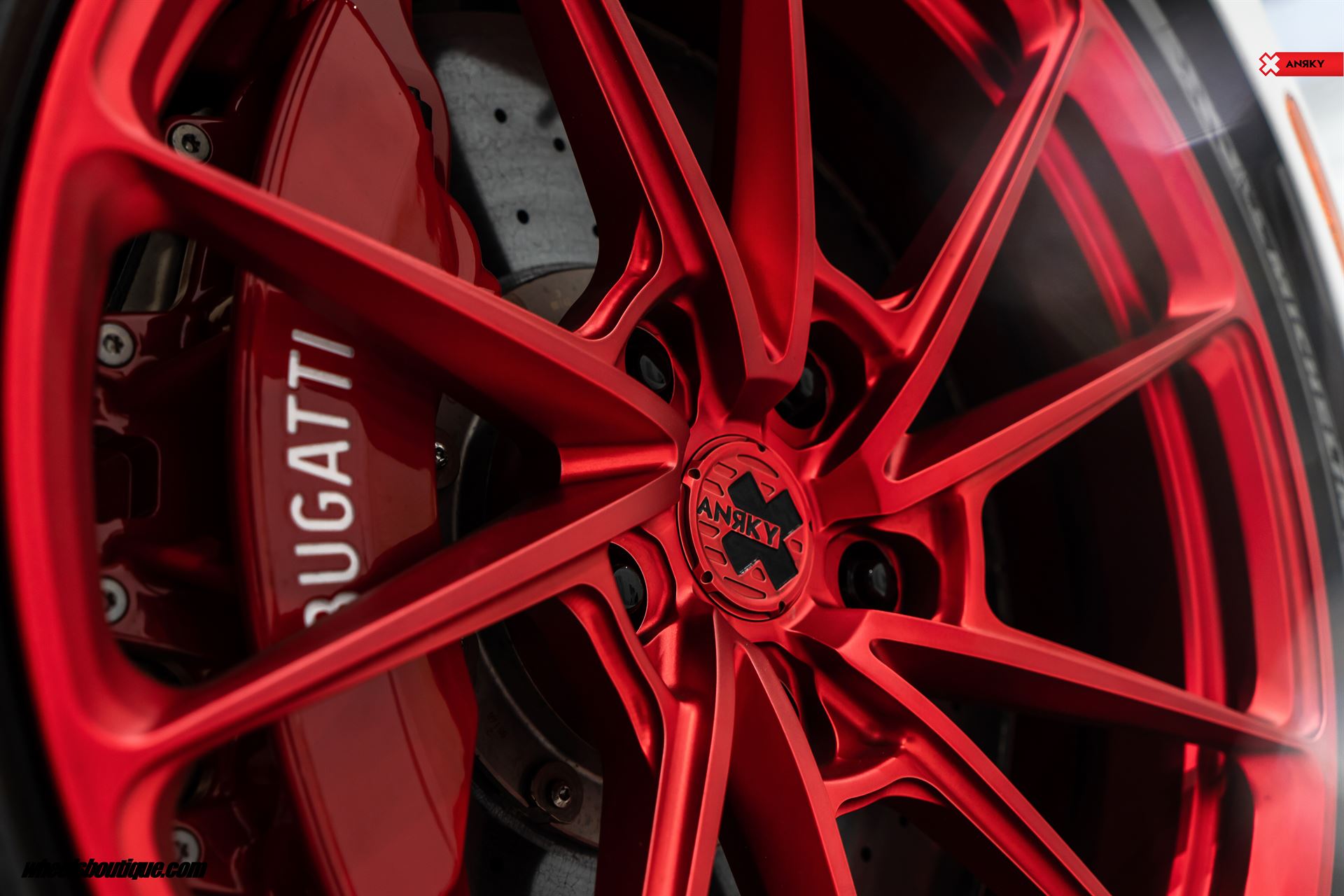 Bugatti Chiron | on ANRKY AN13 | Frozen Polished Red