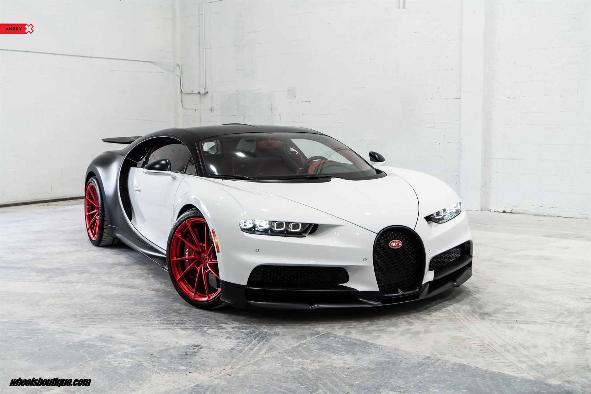 Bugatti Chiron | on ANRKY AN13 | Frozen Polished Red