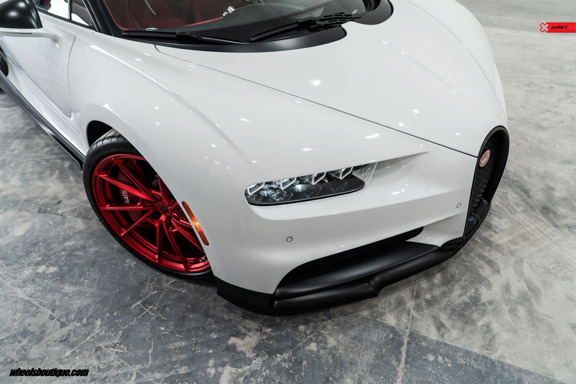 Bugatti Chiron | on ANRKY AN13 | Frozen Polished Red