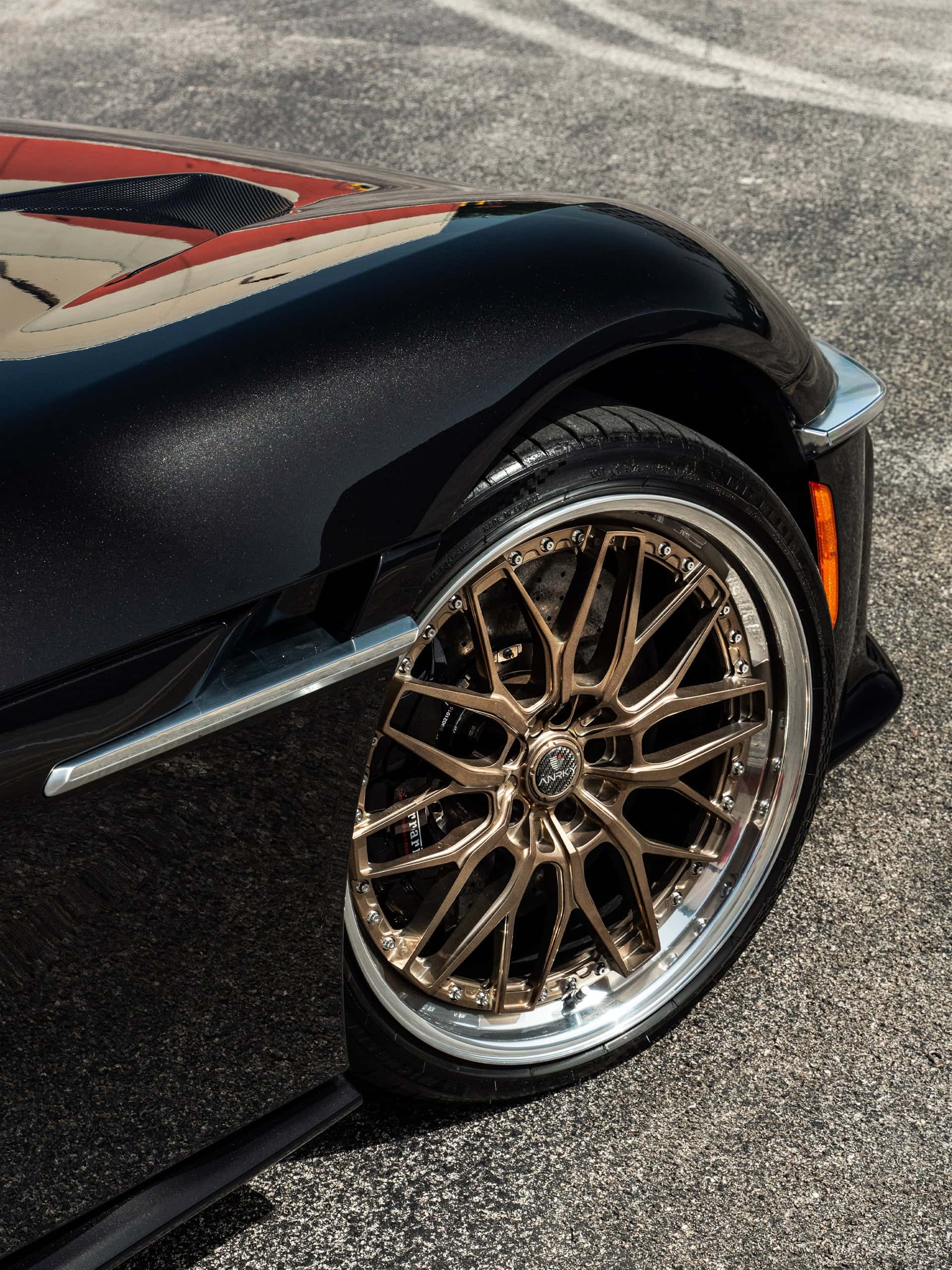 Photo 24 of Ferrari 12 Cilindri | Nero Daytona | on ANRKY RS1 | Mirror Polished Champagne