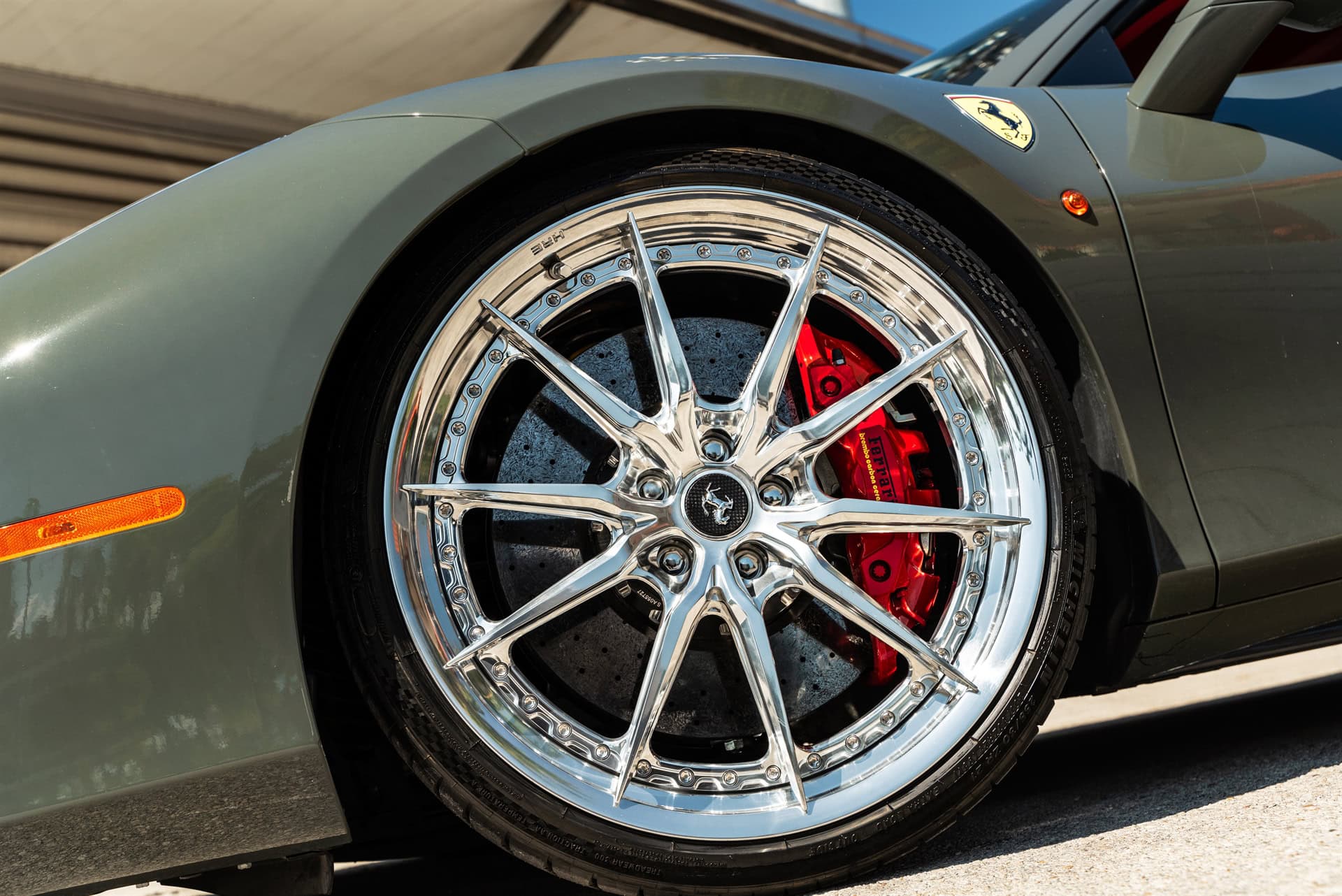 Photo 22 of Ferrari 488 GTB | Grigio Medio | on HRE S104SC | Polished Clear