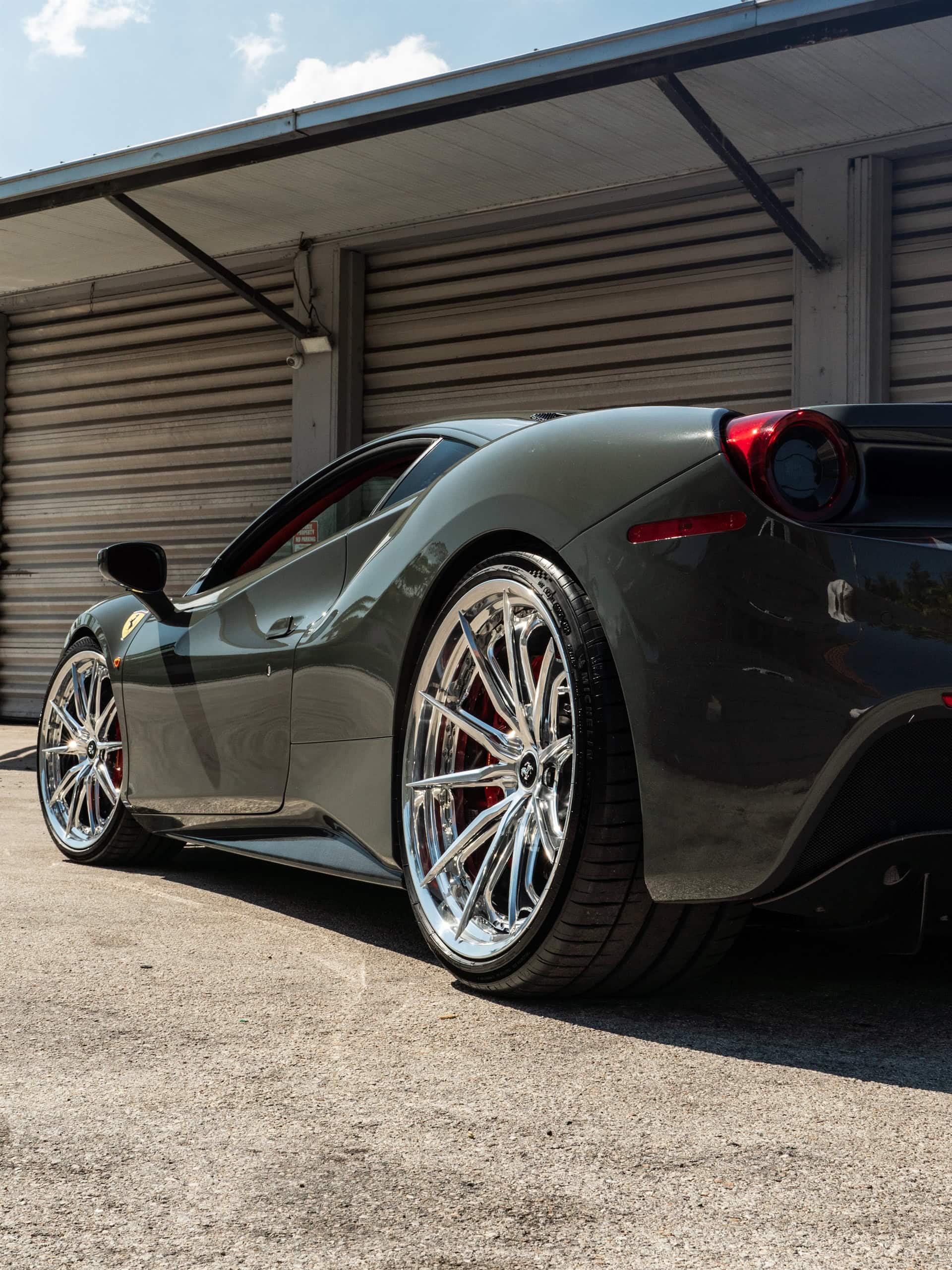 Ferrari 488 GTB | Grigio Medio | on HRE S104SC | Polished Clear