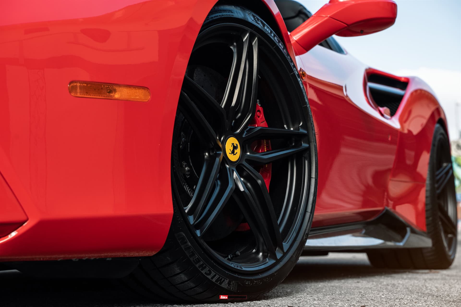Ferrari 488 Spider | Rosso Corza | on HRE P107SC | Satin Black