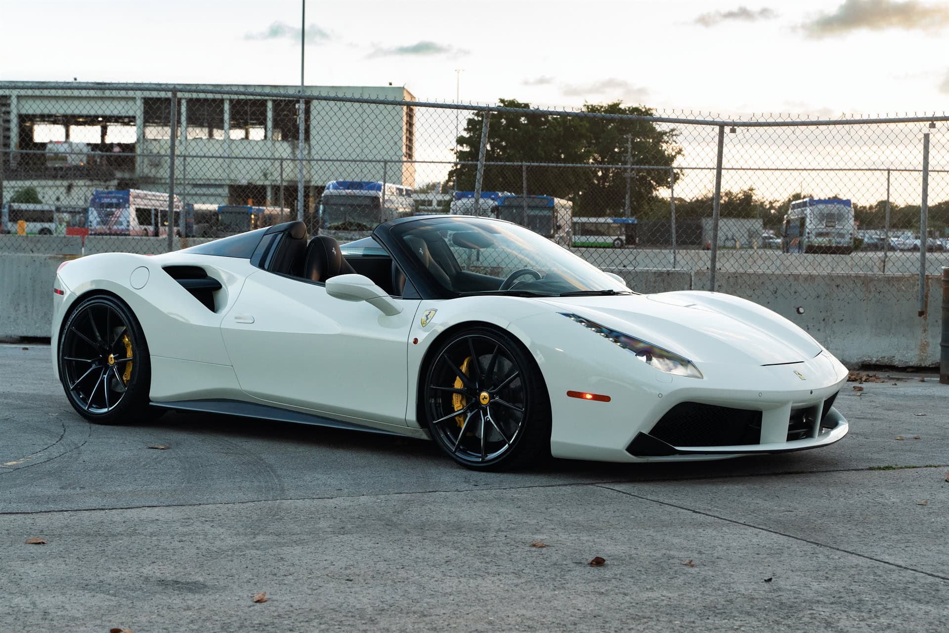 Photo 28 of Ferrari 488 GTB Spyder | Bianco Avus | on ANRKY AN12 | Gloss Black