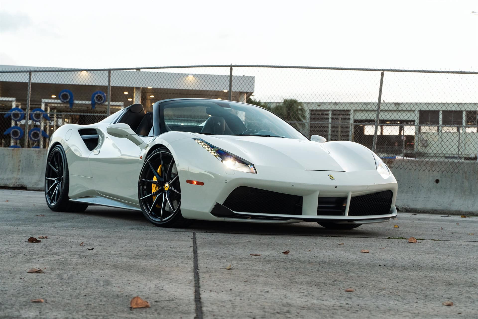 Photo 27 of Ferrari 488 GTB Spyder | Bianco Avus | on ANRKY AN12 | Gloss Black