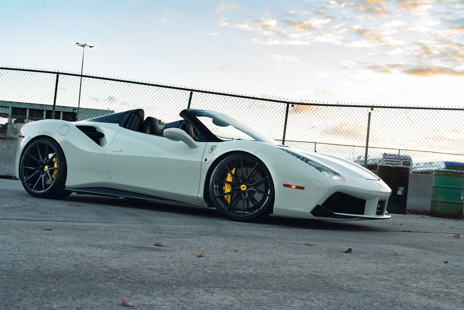 Photo 26 of Ferrari 488 GTB Spyder | Bianco Avus | on ANRKY AN12 | Gloss Black