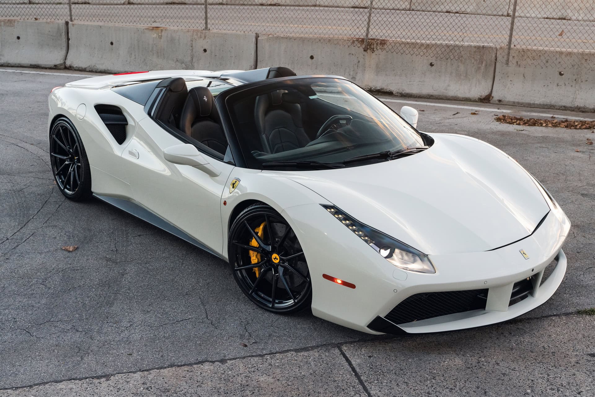 Photo 25 of Ferrari 488 GTB Spyder | Bianco Avus | on ANRKY AN12 | Gloss Black