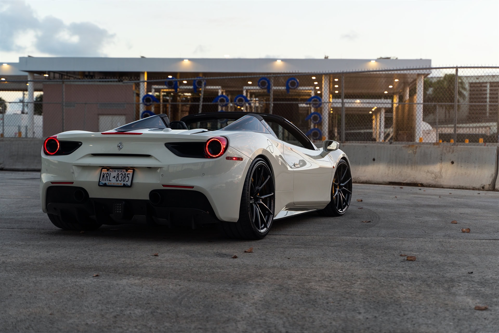 Ferrari 488 GTB Spyder | Bianco Avus | on ANRKY AN12 | Gloss Black