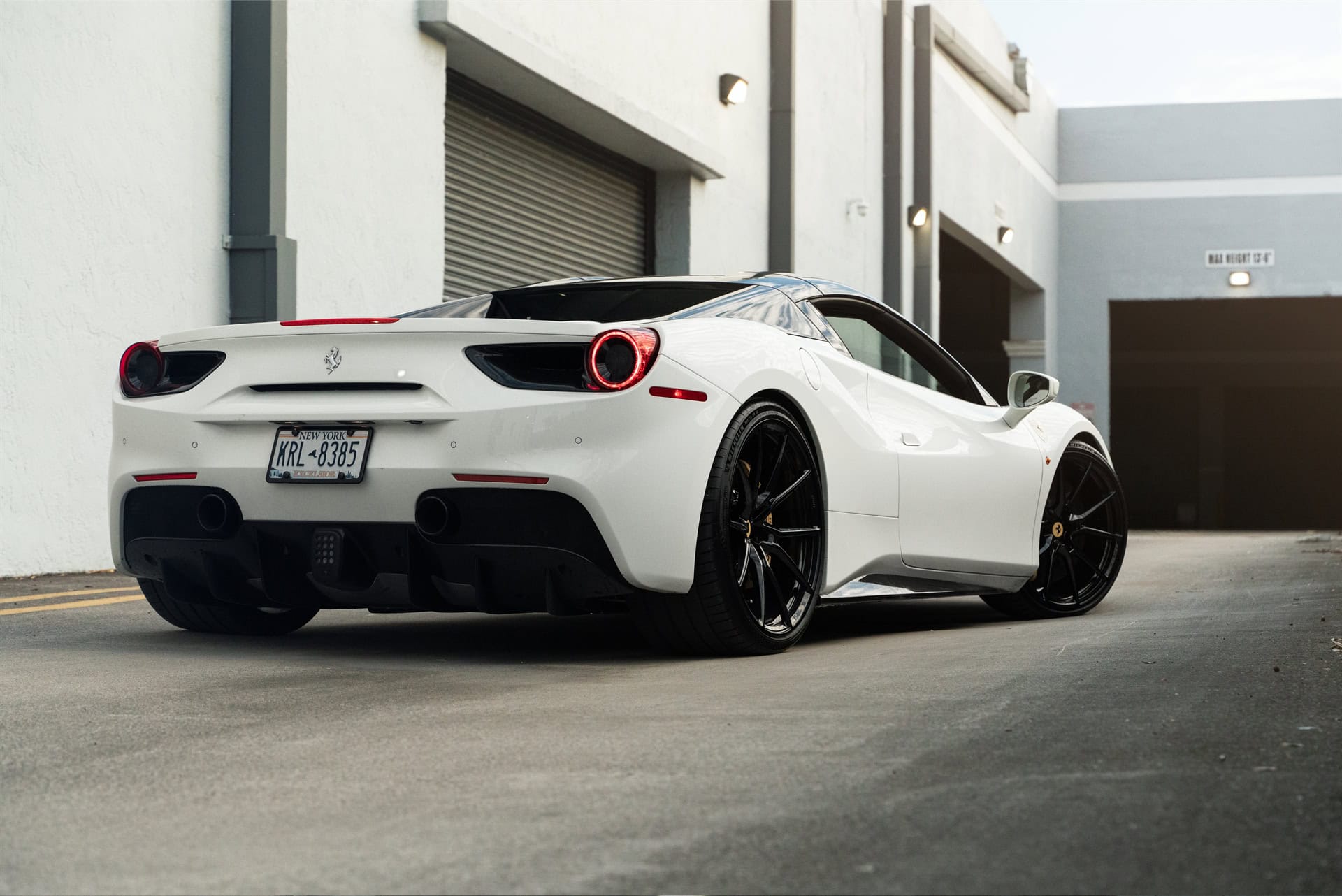 Ferrari 488 GTB Spyder | Bianco Avus | on ANRKY AN12 | Gloss Black