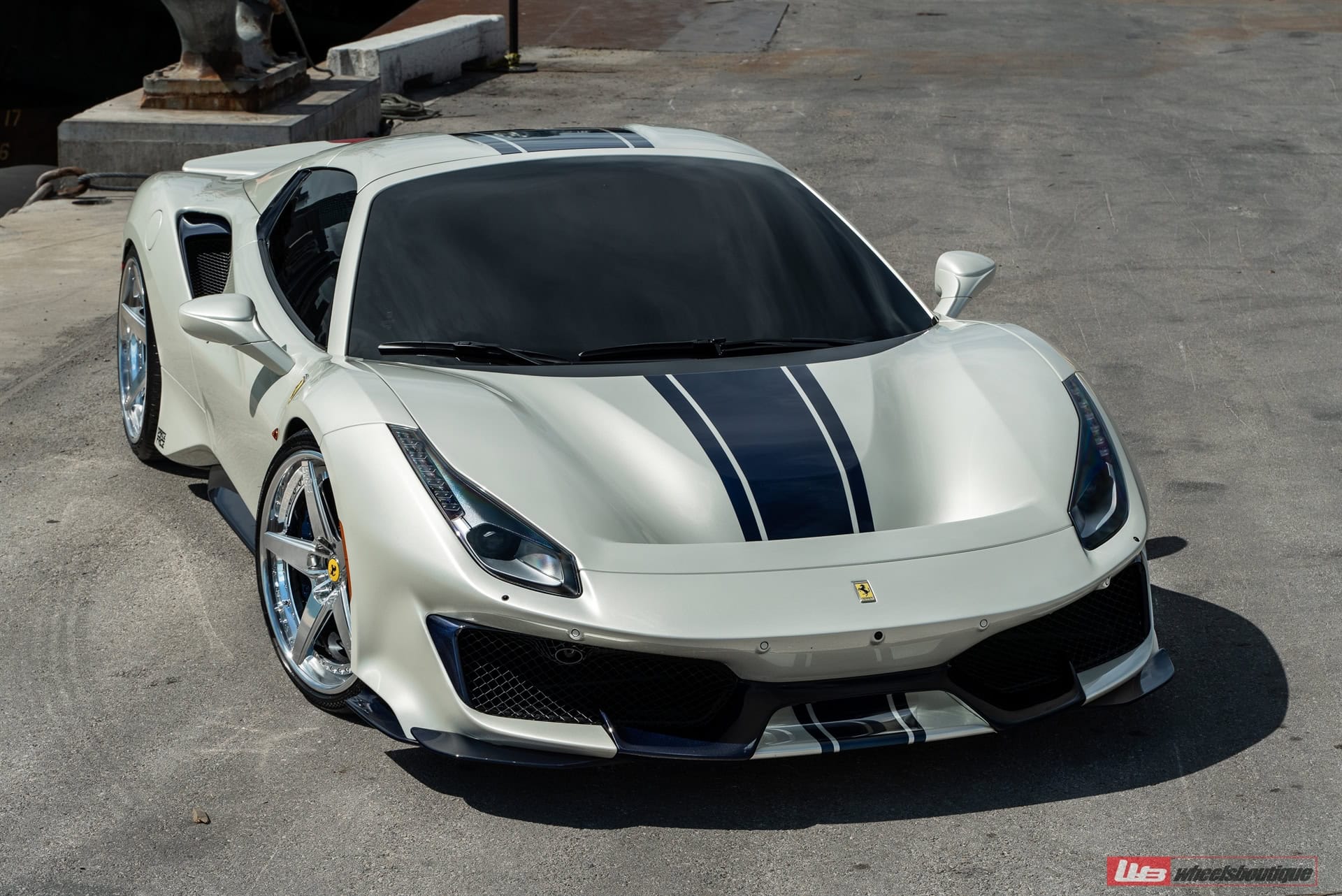 Photo 22 of Ferrari 488 Pista | Bianco Avus | on ANRKY RS5.3 | Brushed Clear