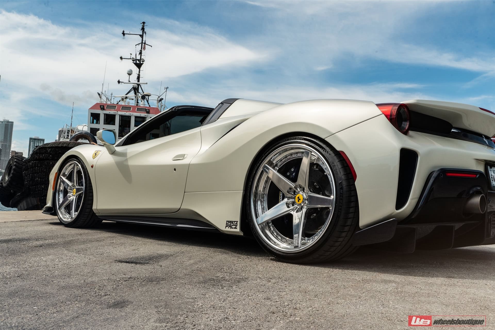 Photo 26 of Ferrari 488 Pista | Bianco Avus | on ANRKY RS5.3 | Brushed Clear