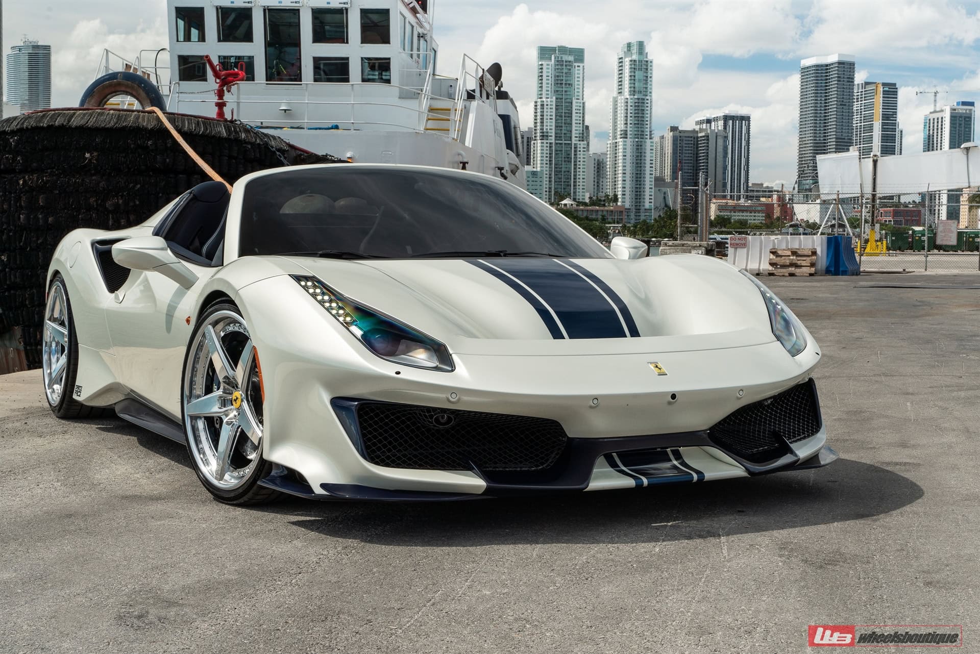 Photo 33 of Ferrari 488 Pista | Bianco Avus | on ANRKY RS5.3 | Brushed Clear