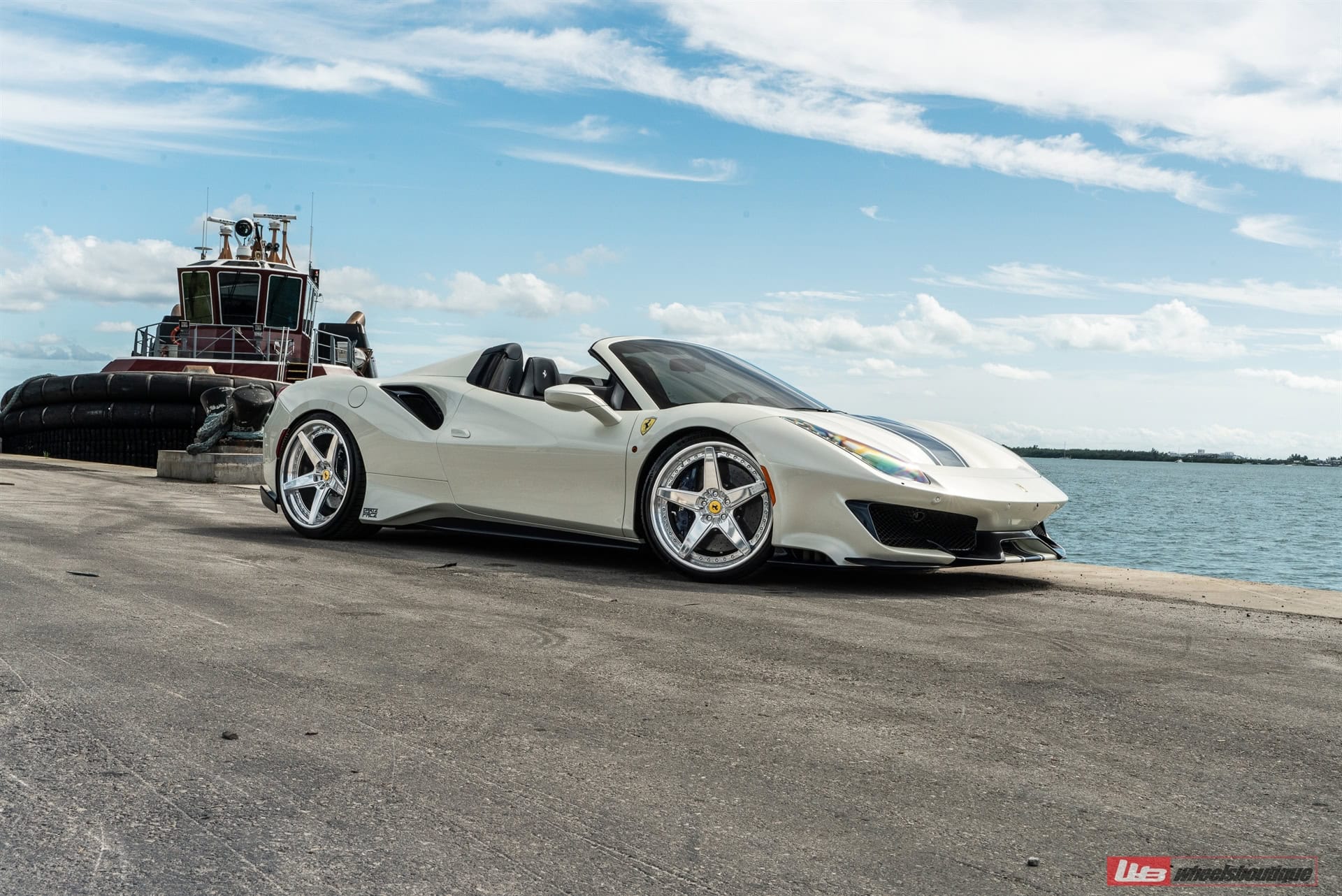 Photo 36 of Ferrari 488 Pista | Bianco Avus | on ANRKY RS5.3 | Brushed Clear