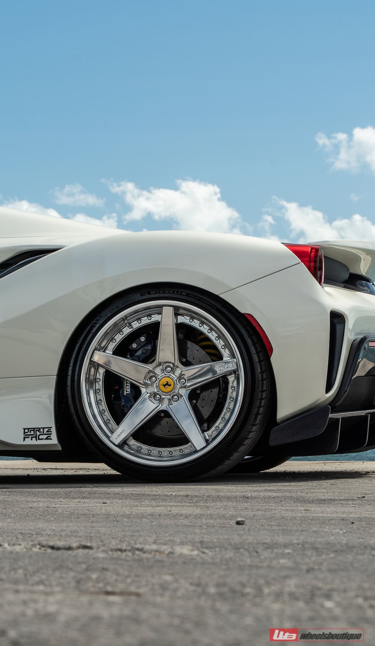 Photo 47 of Ferrari 488 Pista | Bianco Avus | on ANRKY RS5.3 | Brushed Clear