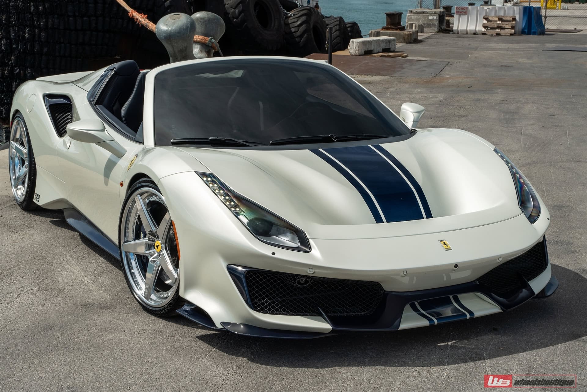 Photo 50 of Ferrari 488 Pista | Bianco Avus | on ANRKY RS5.3 | Brushed Clear