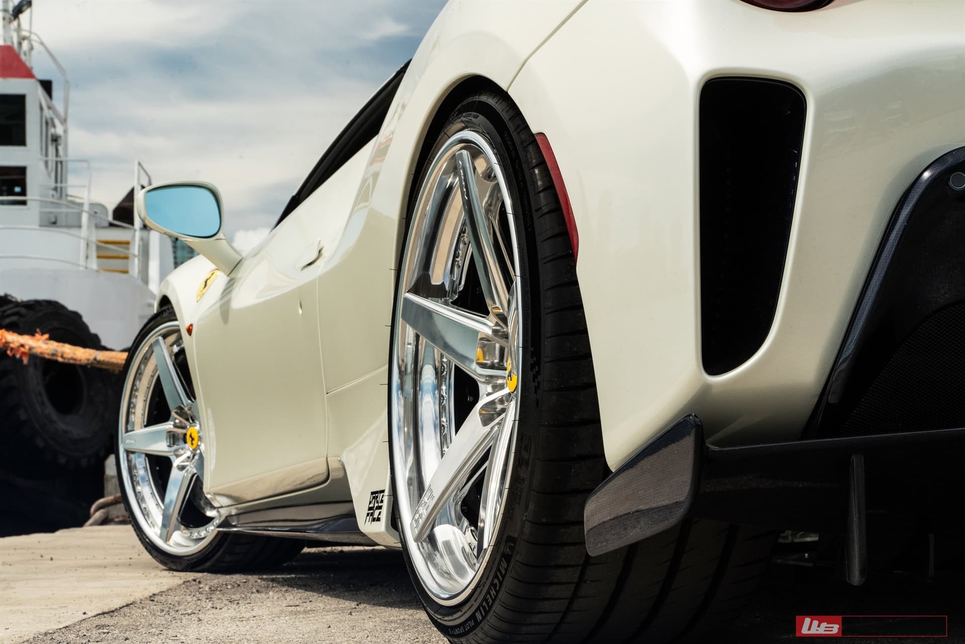 Photo 53 of Ferrari 488 Pista | Bianco Avus | on ANRKY RS5.3 | Brushed Clear