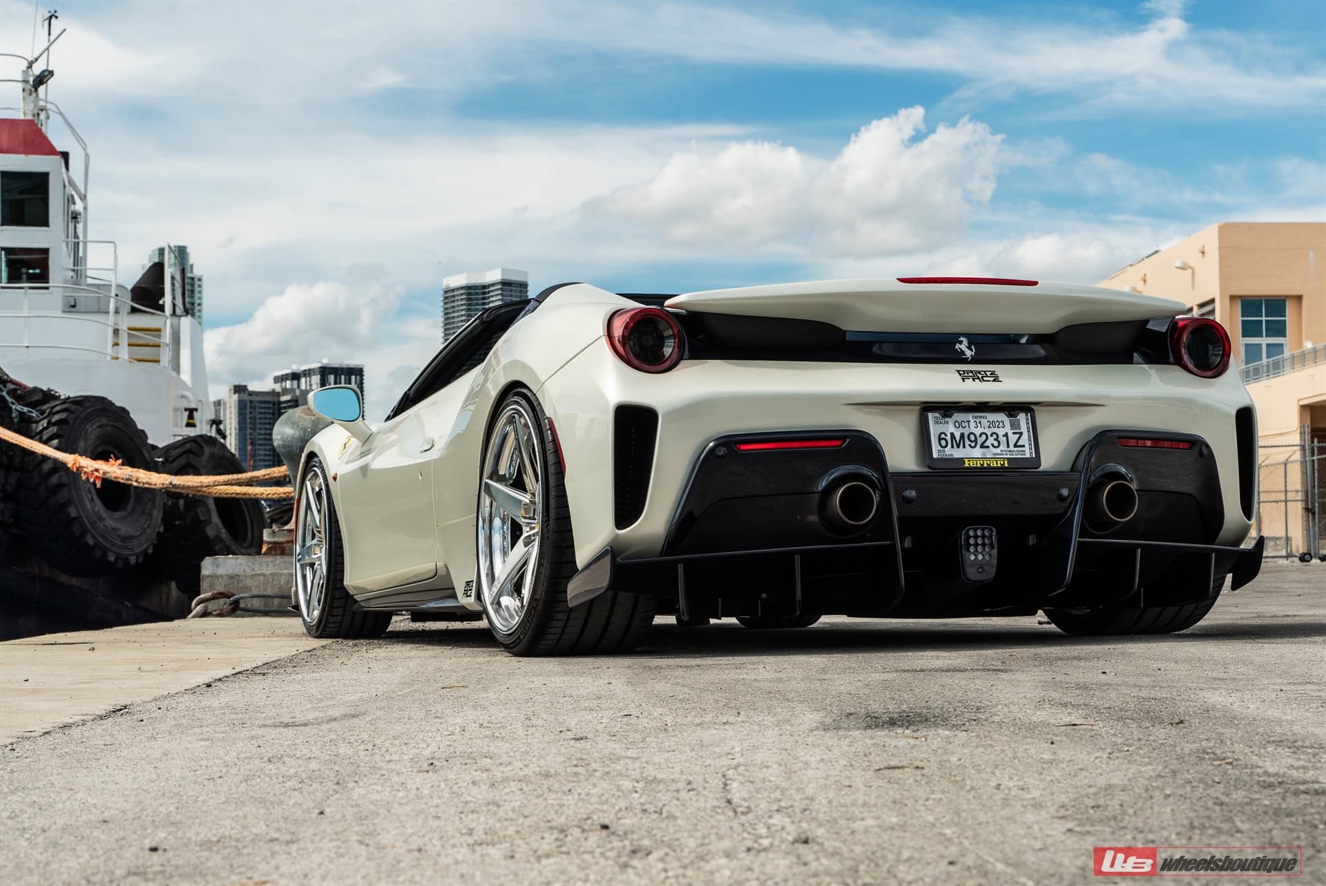 Photo 54 of Ferrari 488 Pista | Bianco Avus | on ANRKY RS5.3 | Brushed Clear