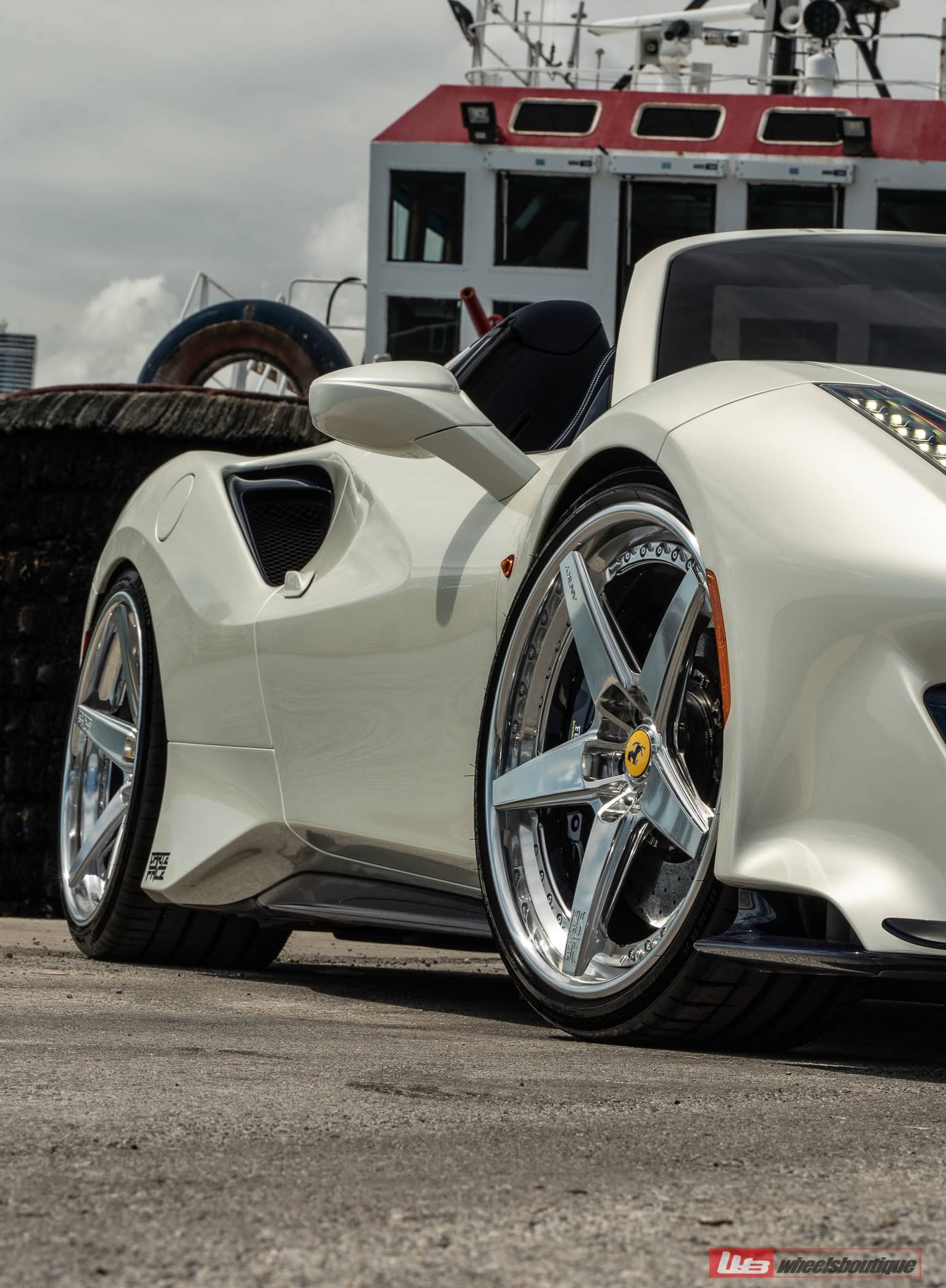 Photo 58 of Ferrari 488 Pista | Bianco Avus | on ANRKY RS5.3 | Brushed Clear