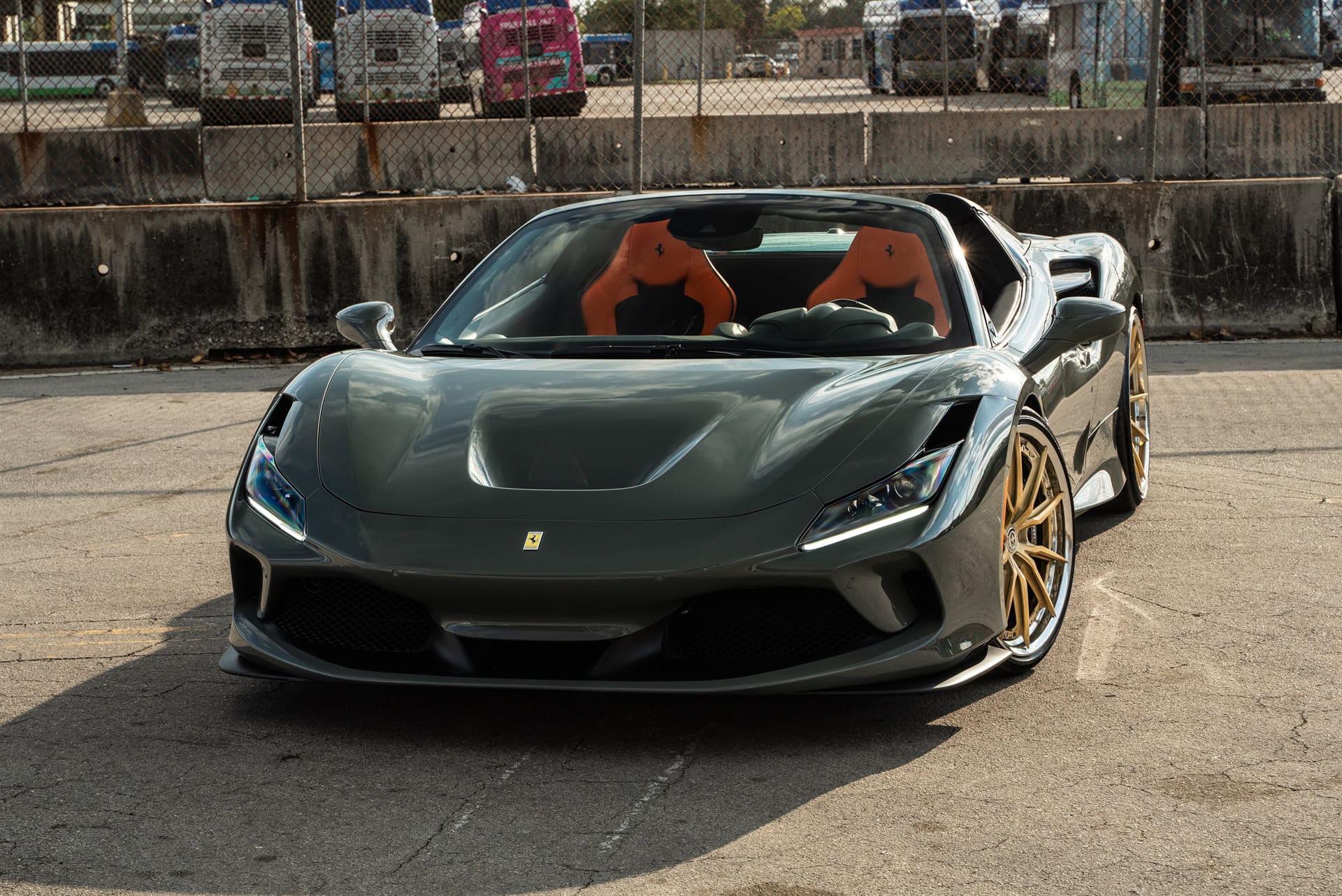 Ferrari F8 Spider | Grigio Medio | HRE S104SC Wheels | Frozen Champagne