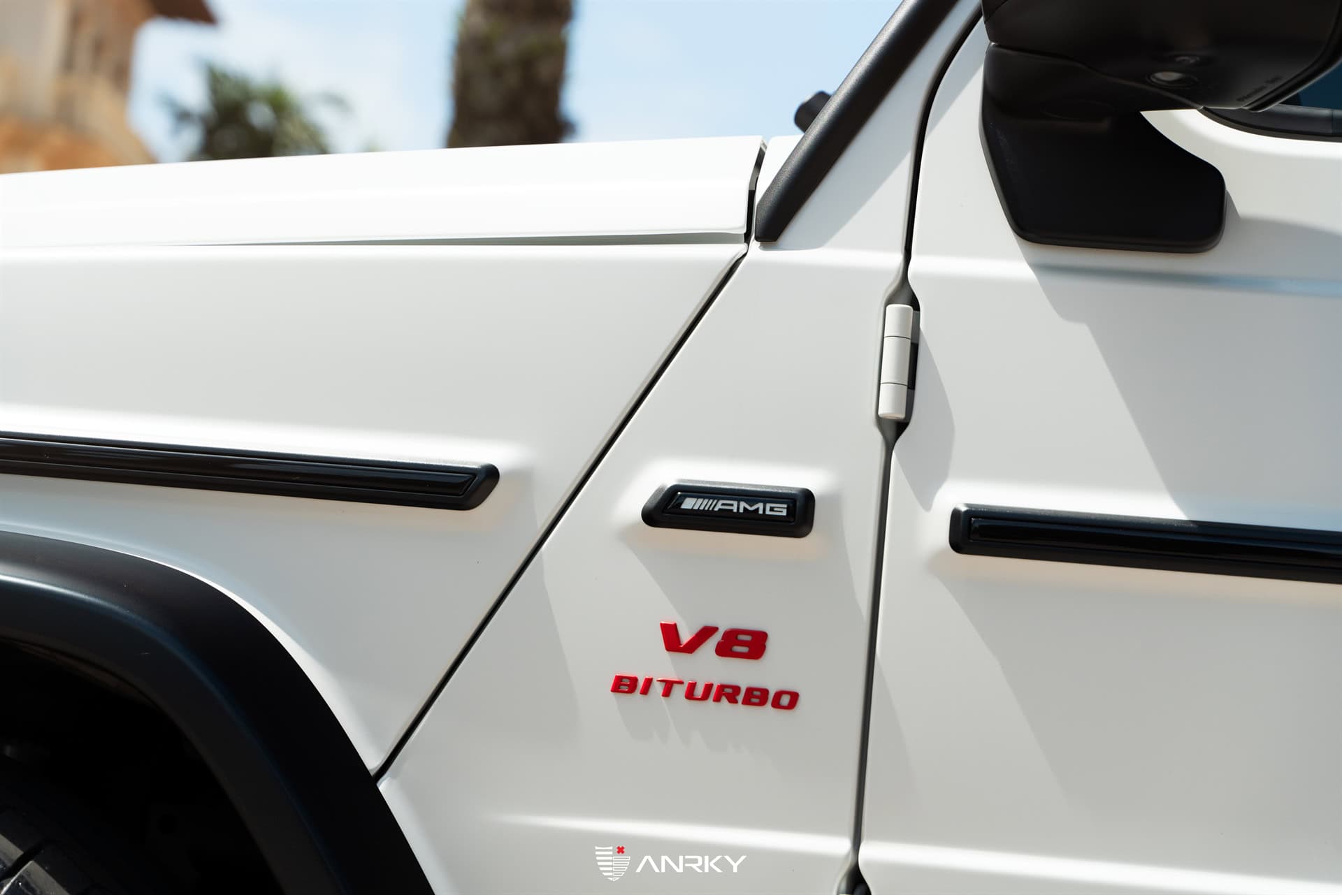 Mercedes Benz AMG G63 | Polar White | on ANRKY AN20 | Two Tone: Brushed Face + Gloss Black Window