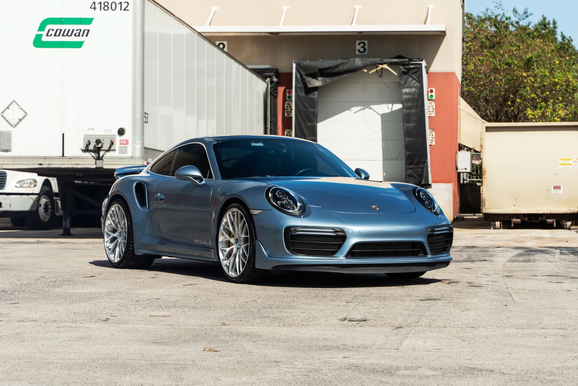 Photo 27 of Porsche 991 Turbo S | Ice Blue Metallic | on HRE 520M | Brushed Clear
