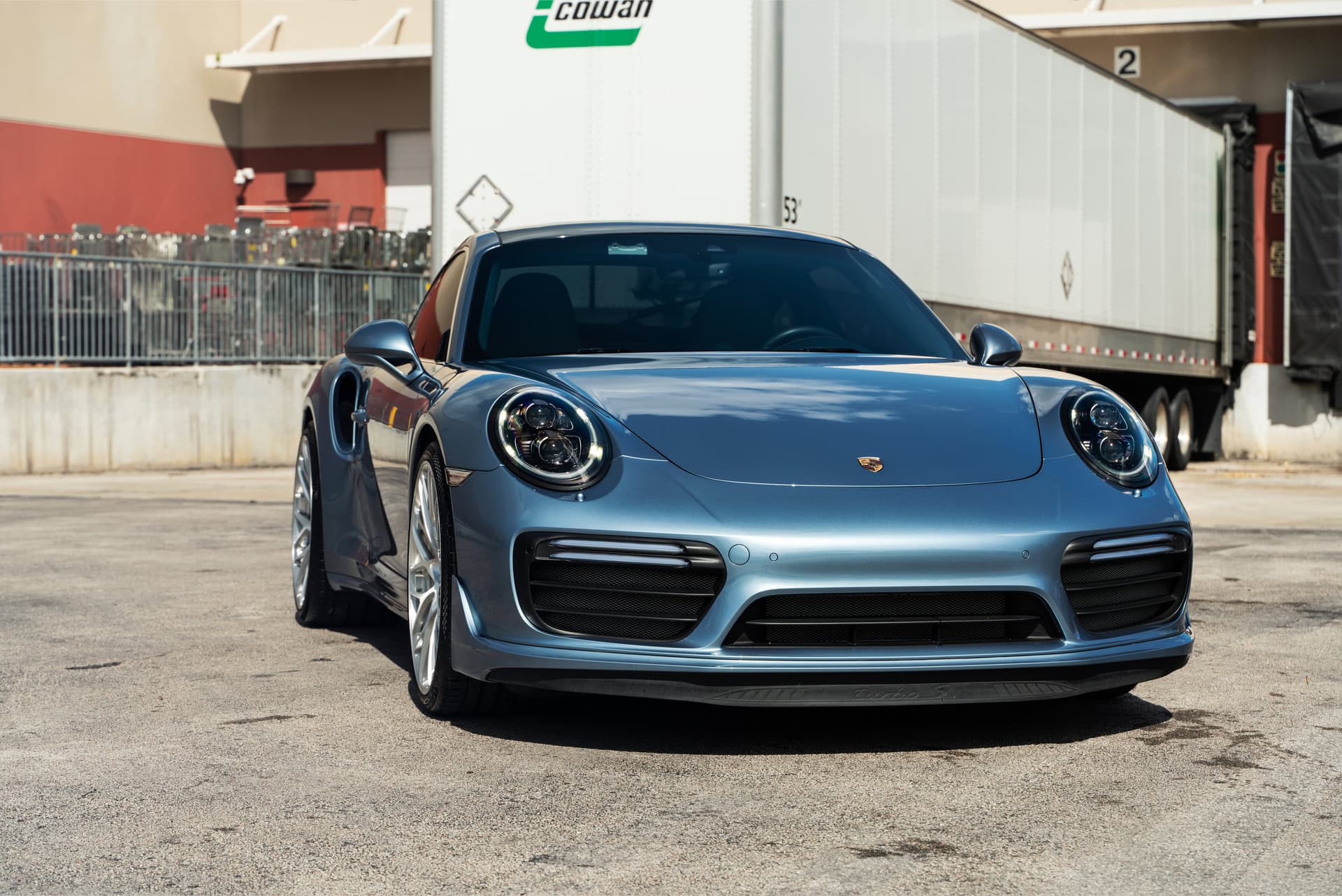 Photo 28 of Porsche 991 Turbo S | Ice Blue Metallic | on HRE 520M | Brushed Clear
