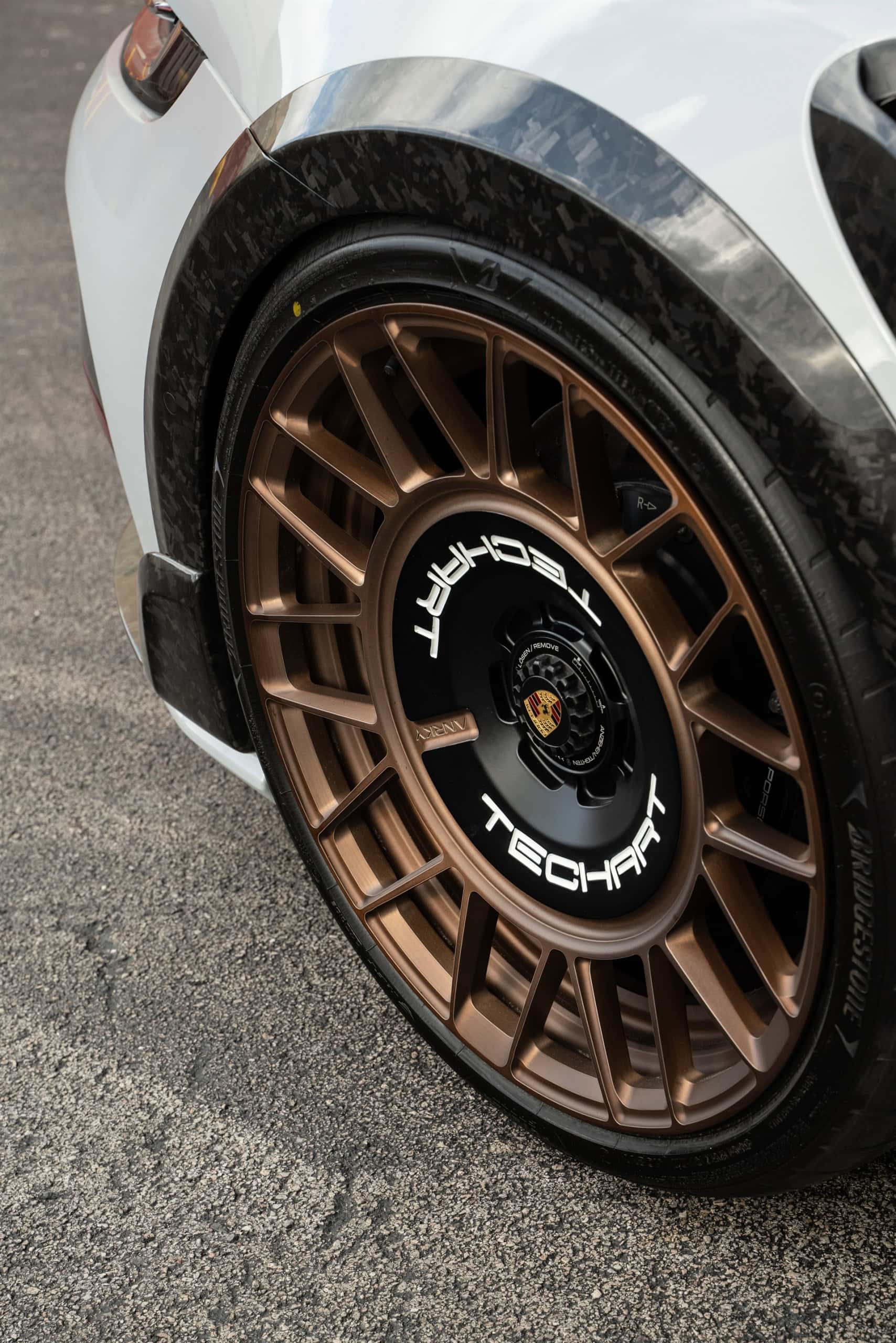 TECHART 992 Turbo S | GT-Street R America 1 of 10 | on ANRKY AN20 + AN20 Aerosport TECHART Wheels | Carrera White/ Satin Brushed Bronze
