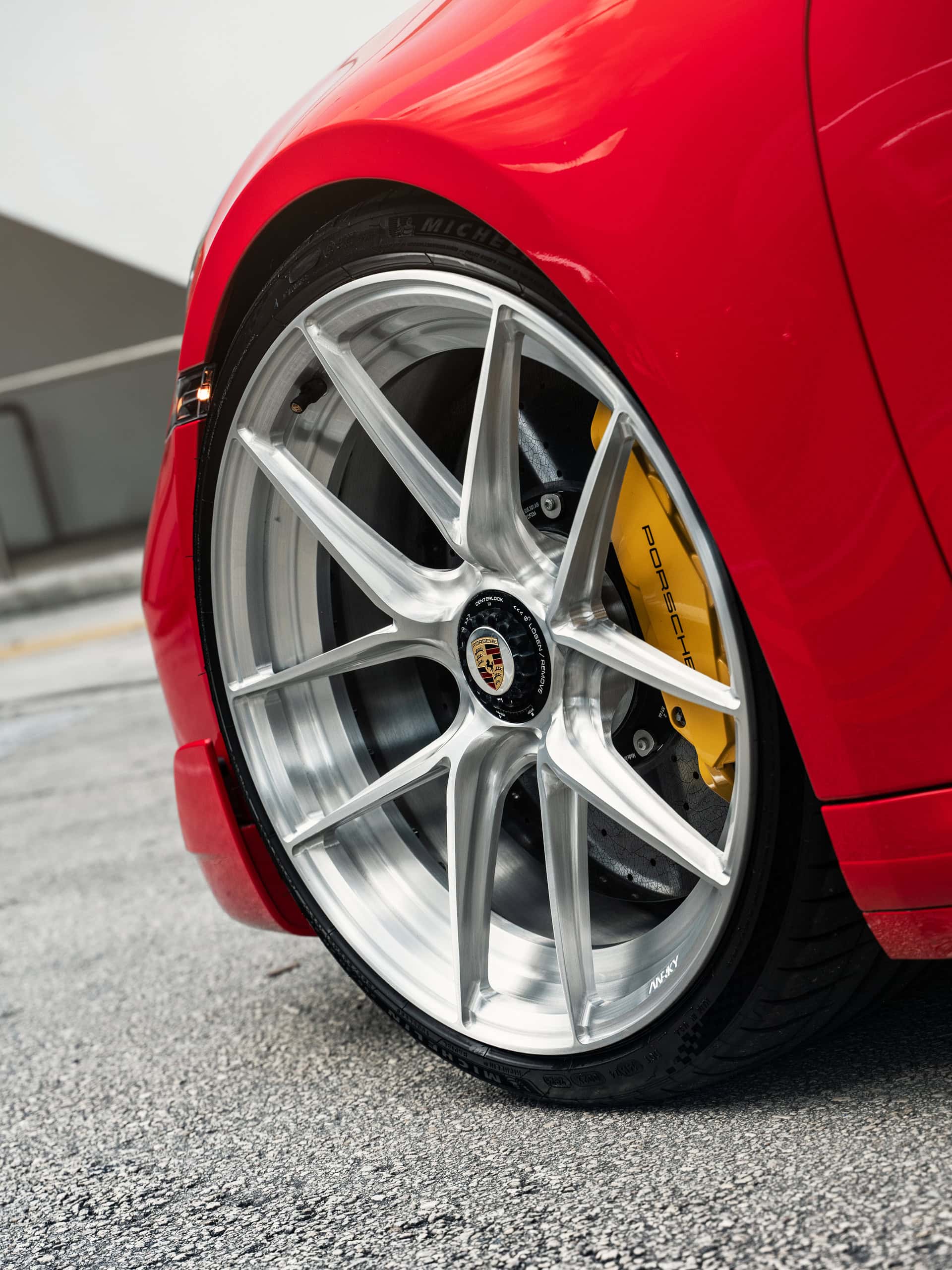 Porsche 992 Turbo S | Guards Red | on ANRKY XR-201 | Brushed Clear