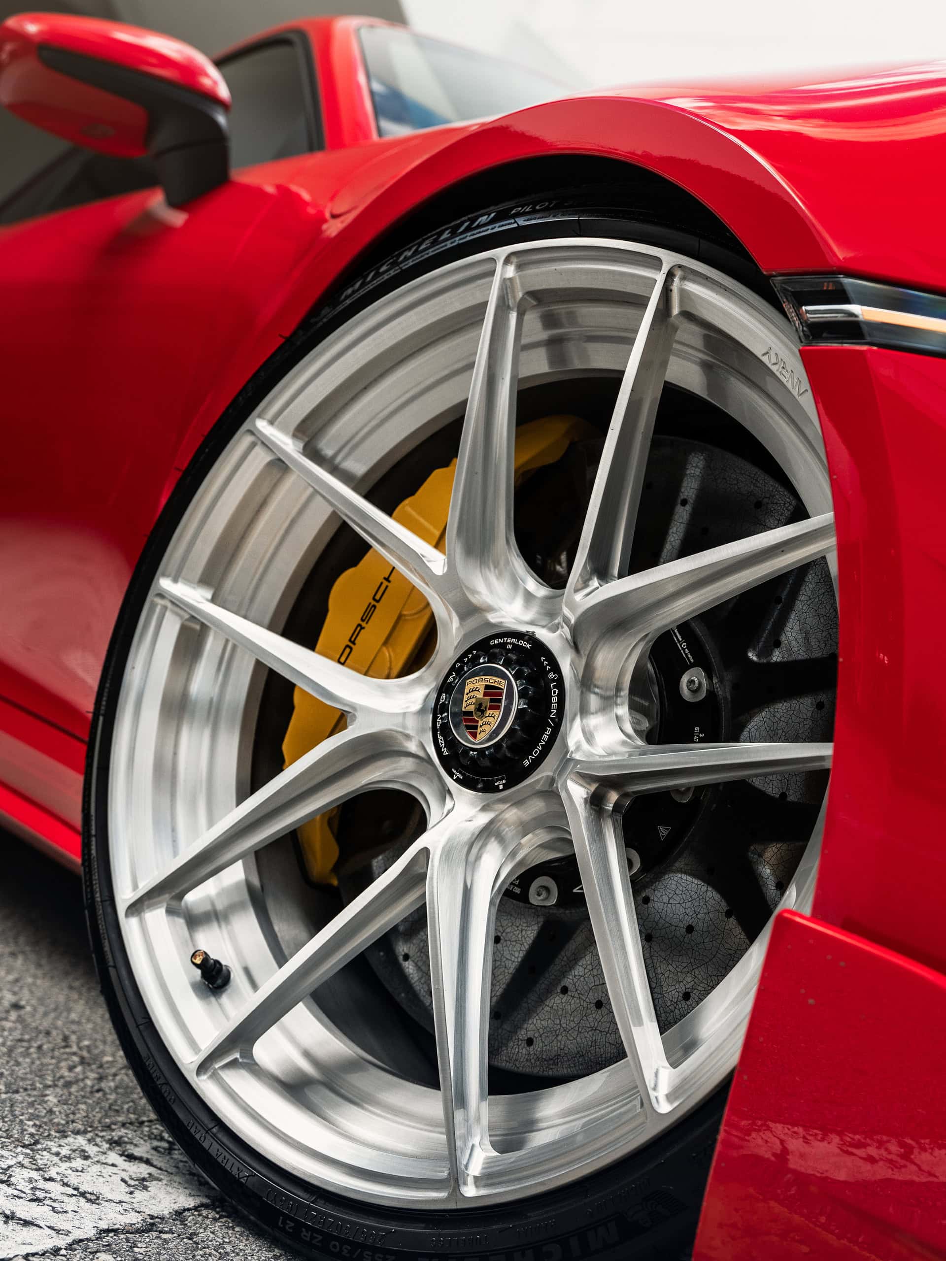 Porsche 992 Turbo S | Guards Red | on ANRKY XR-201 | Brushed Clear