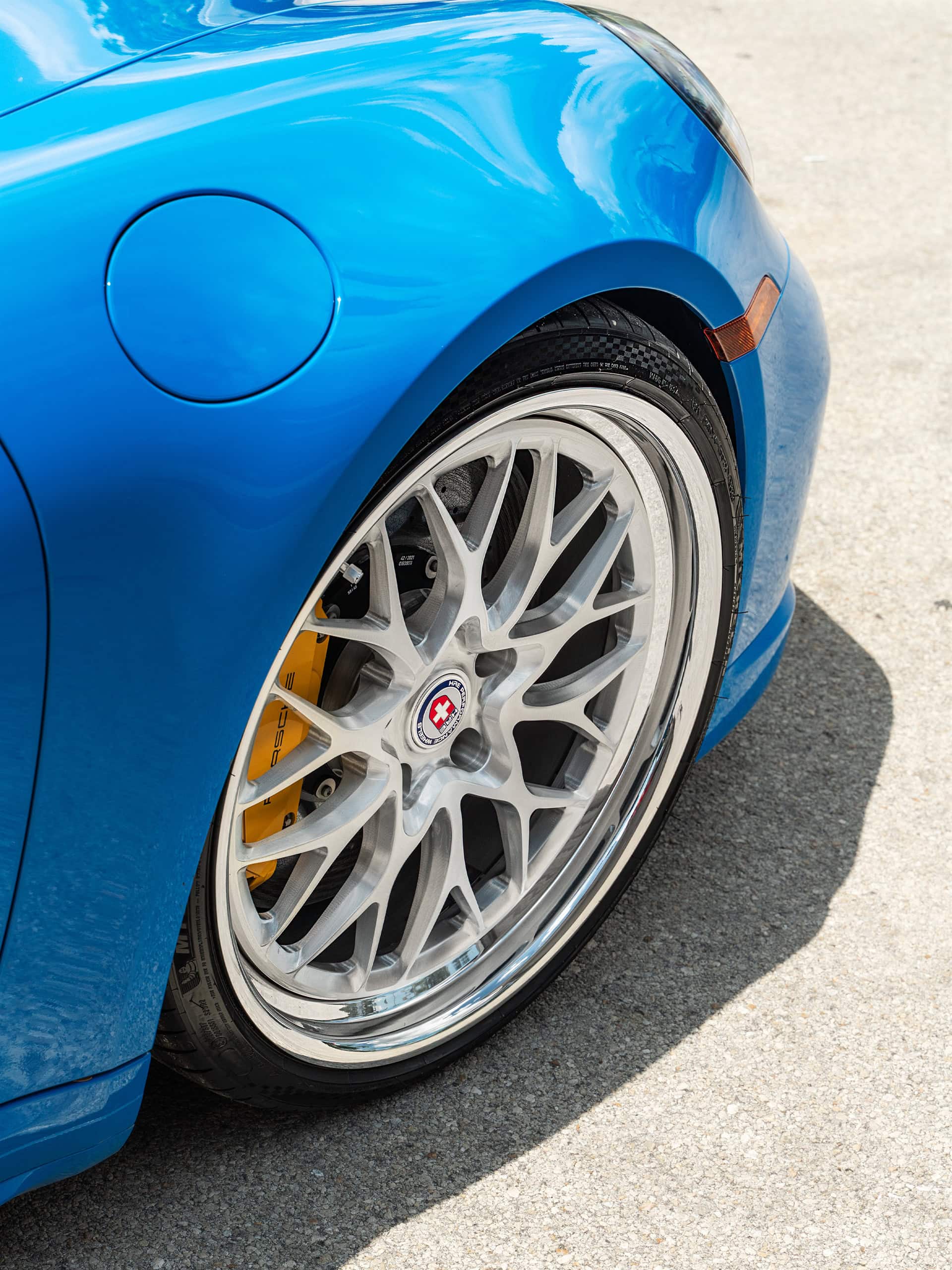 Porsche 992 Turbo S | Voodoo Blue | HRE 520 FMR | Brushed Clear