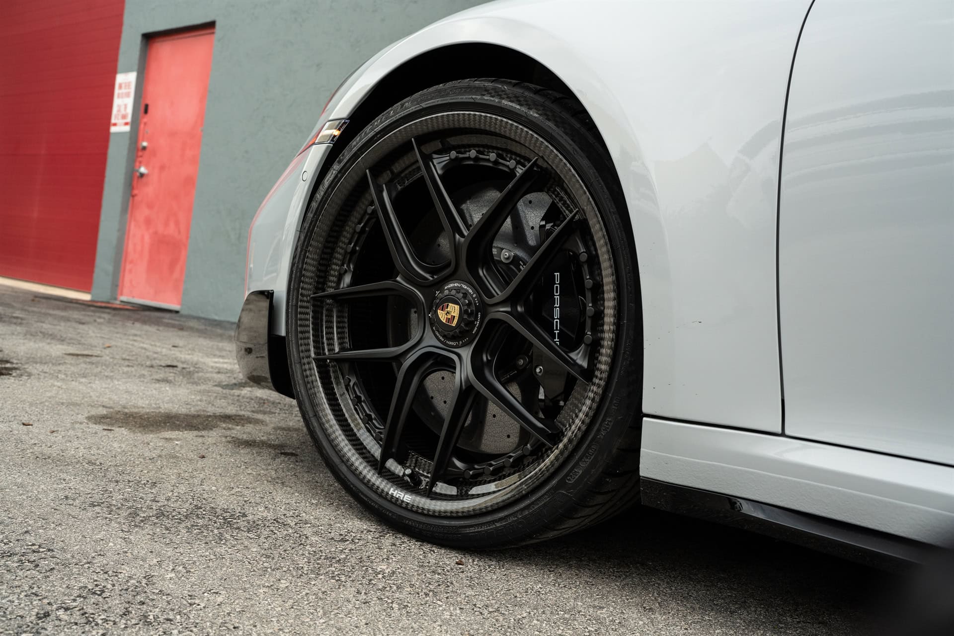 Porsche 992 Turbo S | Ice Gray Metallic | on HRE HX101 | Satin Black