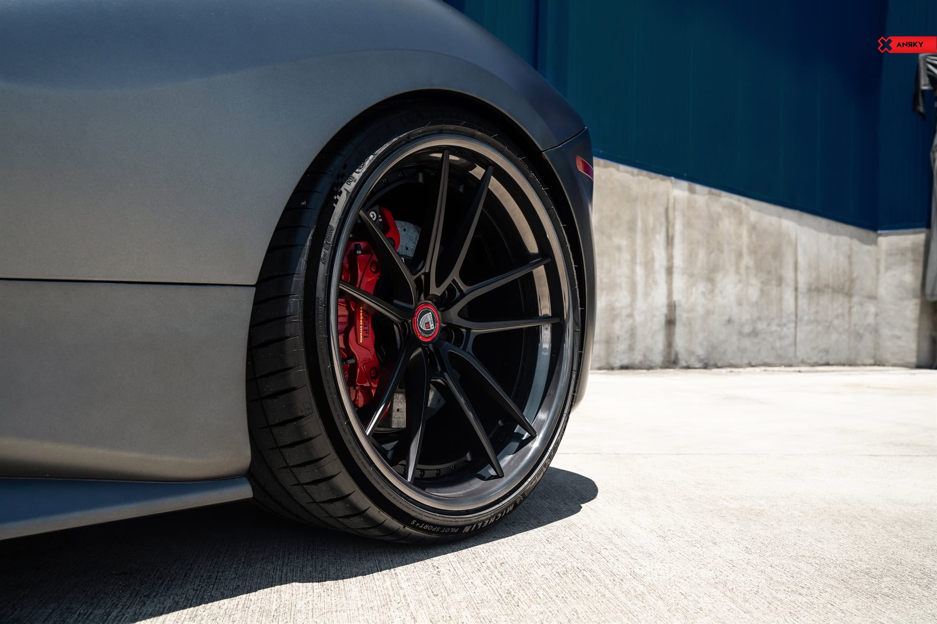 Ferrari 488 Spider | Grifio Silverstone Opaco | on ANRKY AN34 | Satin Black