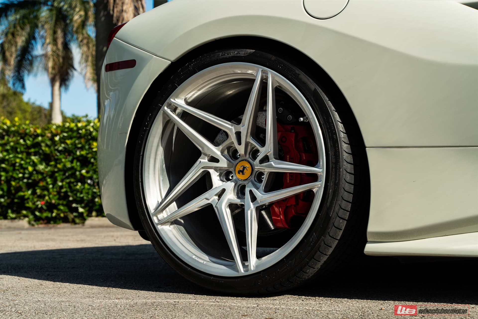 Photo 28 of Ferrari 488 GTB | Bianco Fuji | on ANRKY S1-X3 | Brushed Clear
