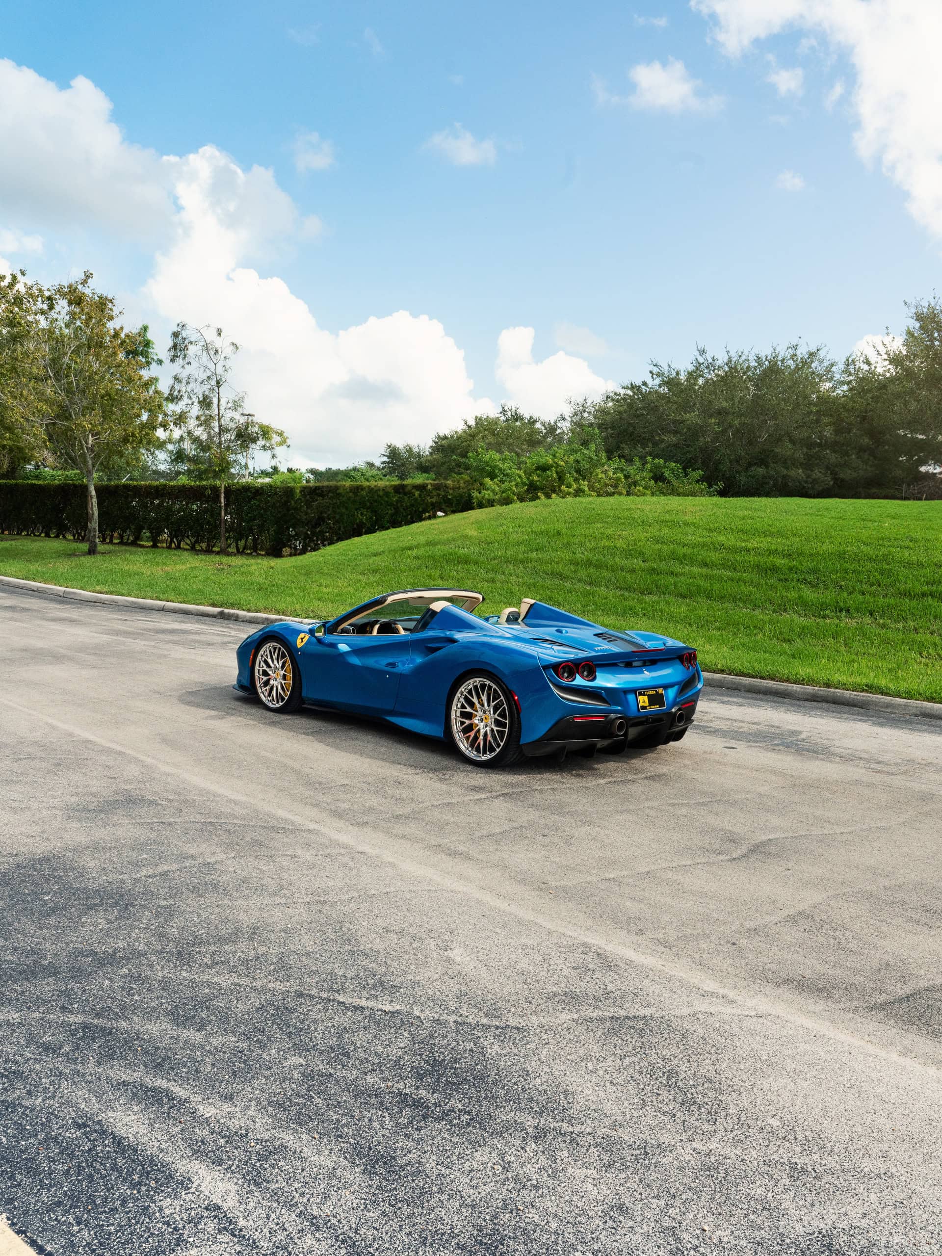 Photo 29 of Ferrari F8 | Blue Corza | on HRE 520M | Polished Clear
