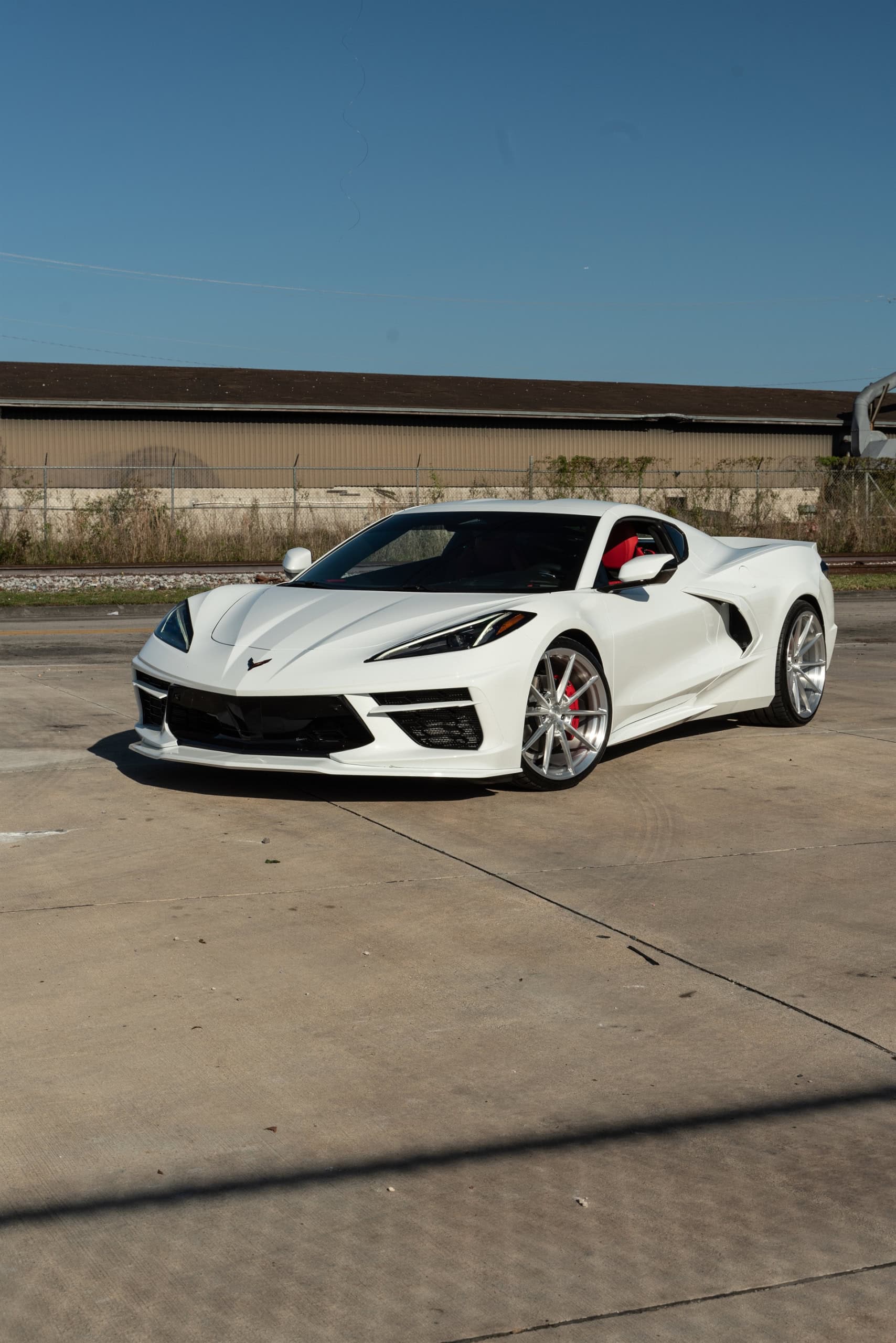 Chevrolet Corvette C8 | Artic Wight | on ANRKY AN12 | Brushed Clear