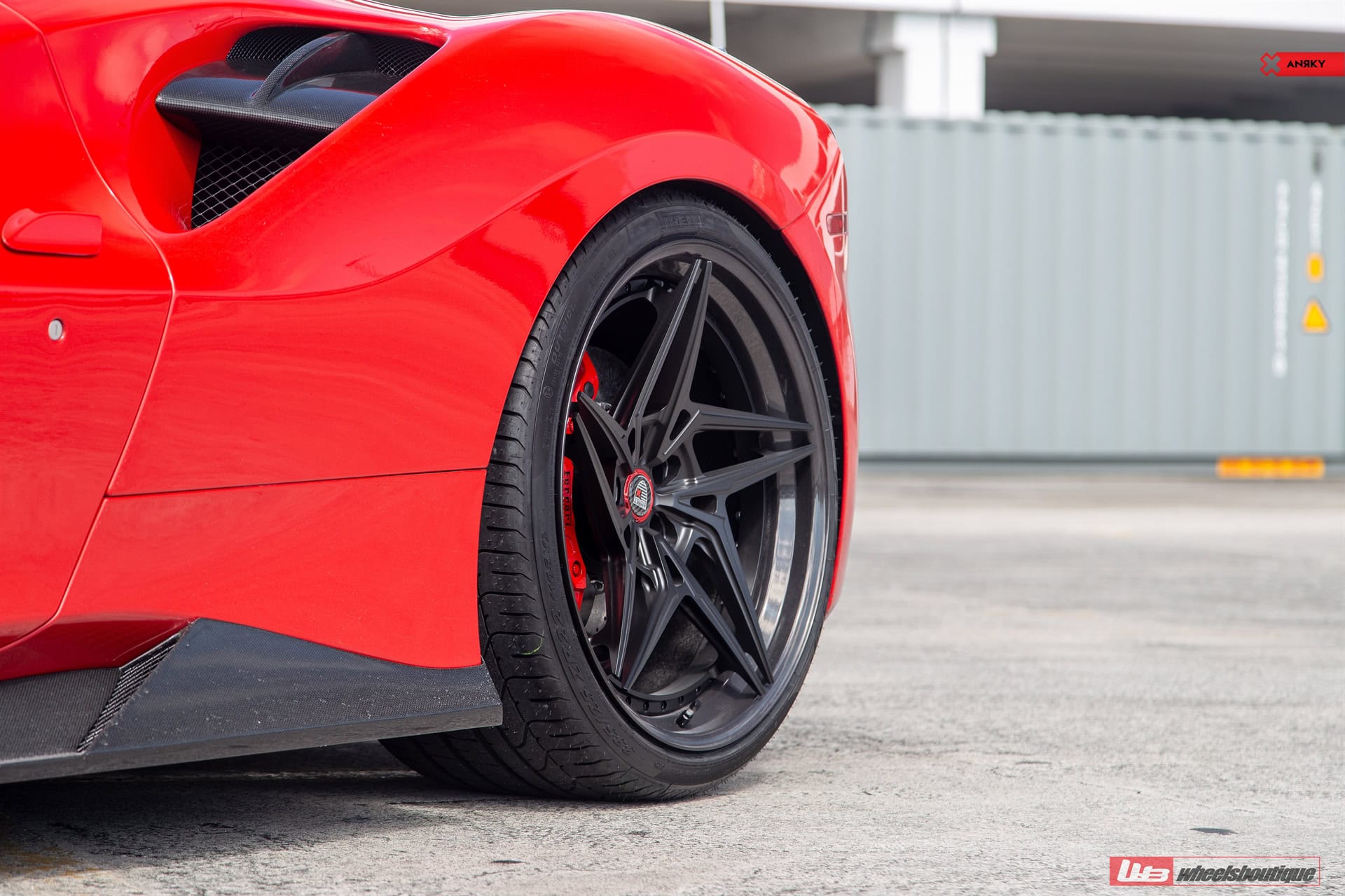 FERRARI 488 GTB | Rosso Corsa | on ANRKY S3-X3 | Satin Black