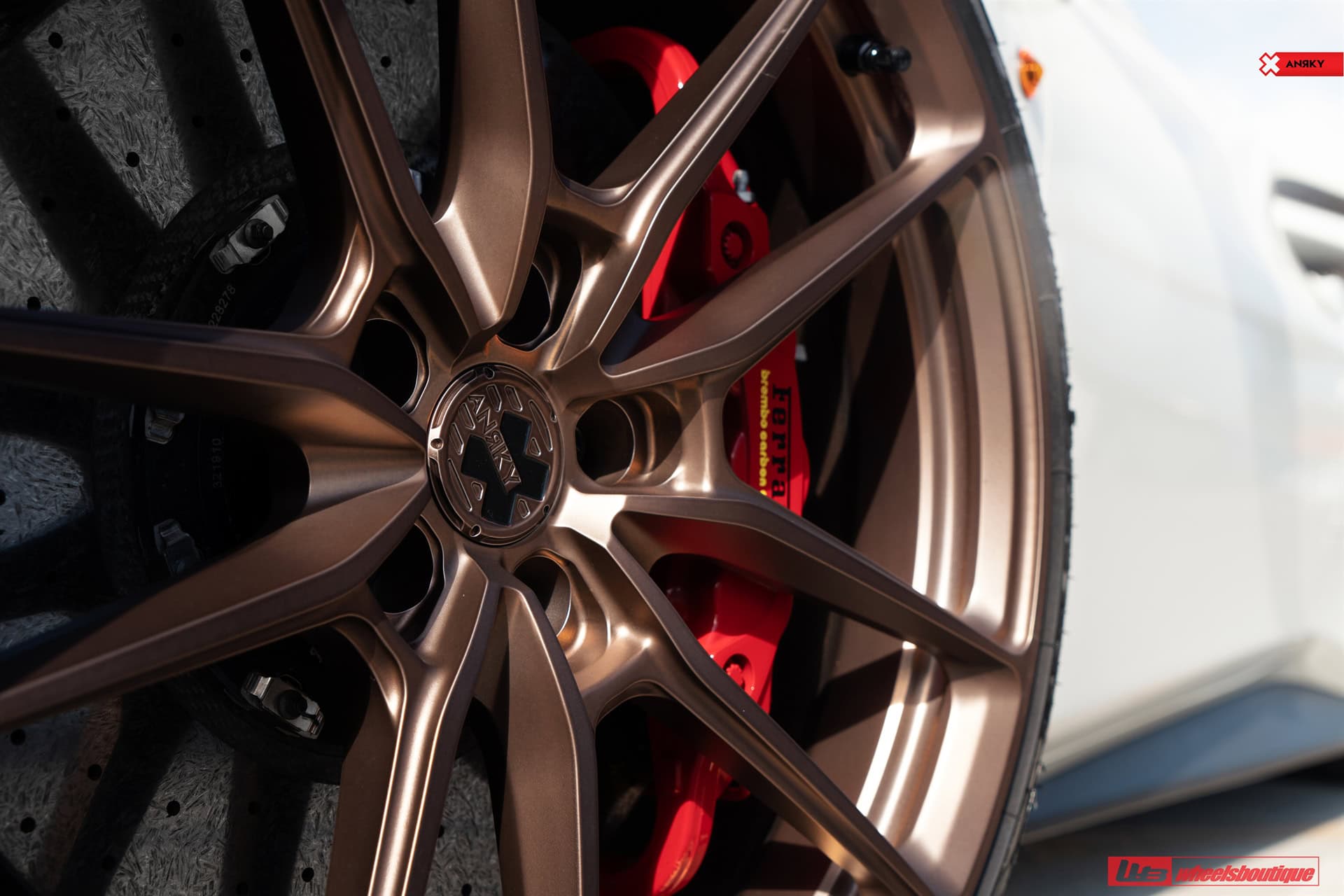 Ferrari 488 GTB | Bianco Avus | on ANRKY AN14 | Frozen Polished Bronze