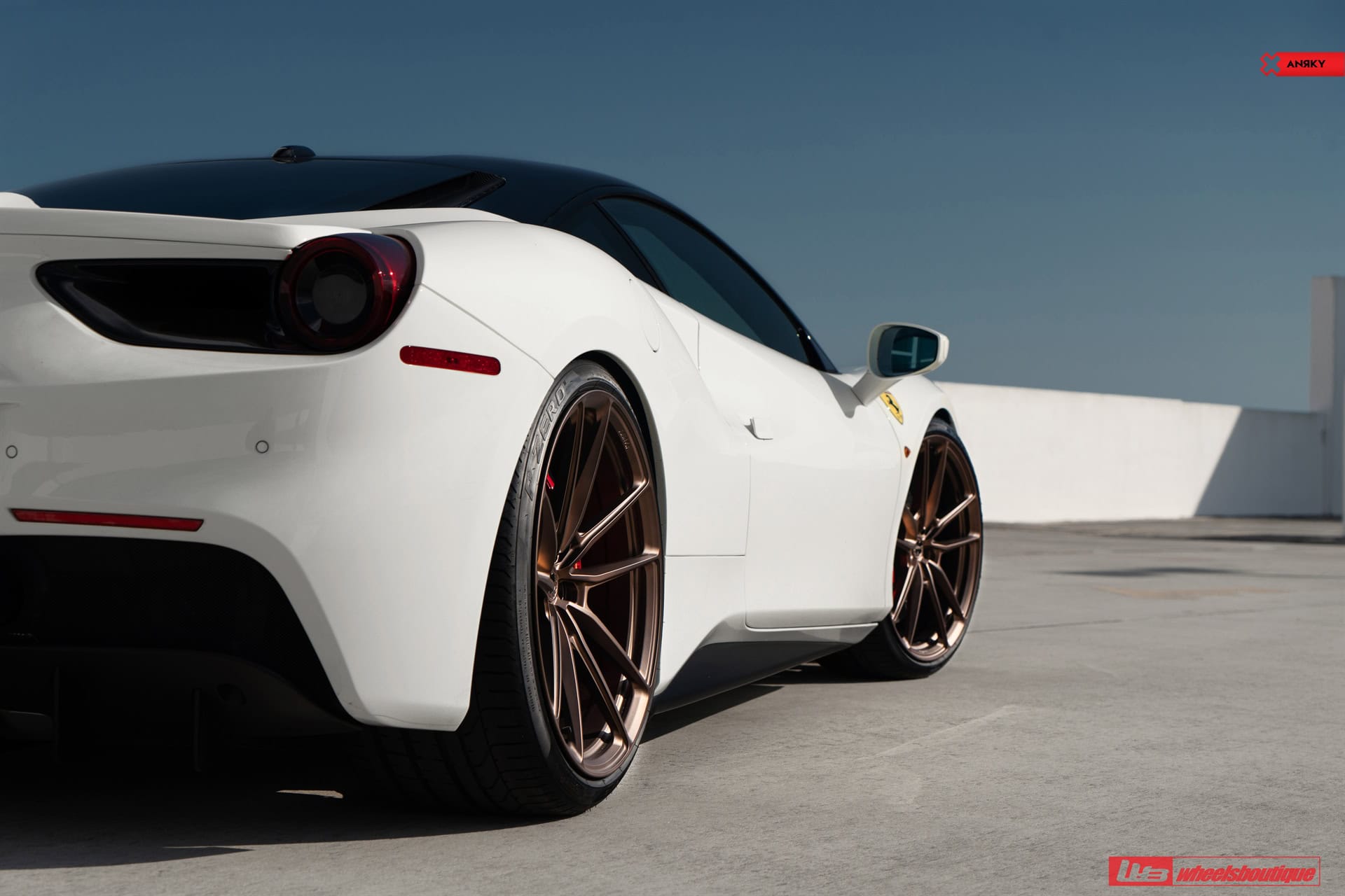 Ferrari 488 GTB | Bianco Avus | on ANRKY AN14 | Frozen Polished Bronze