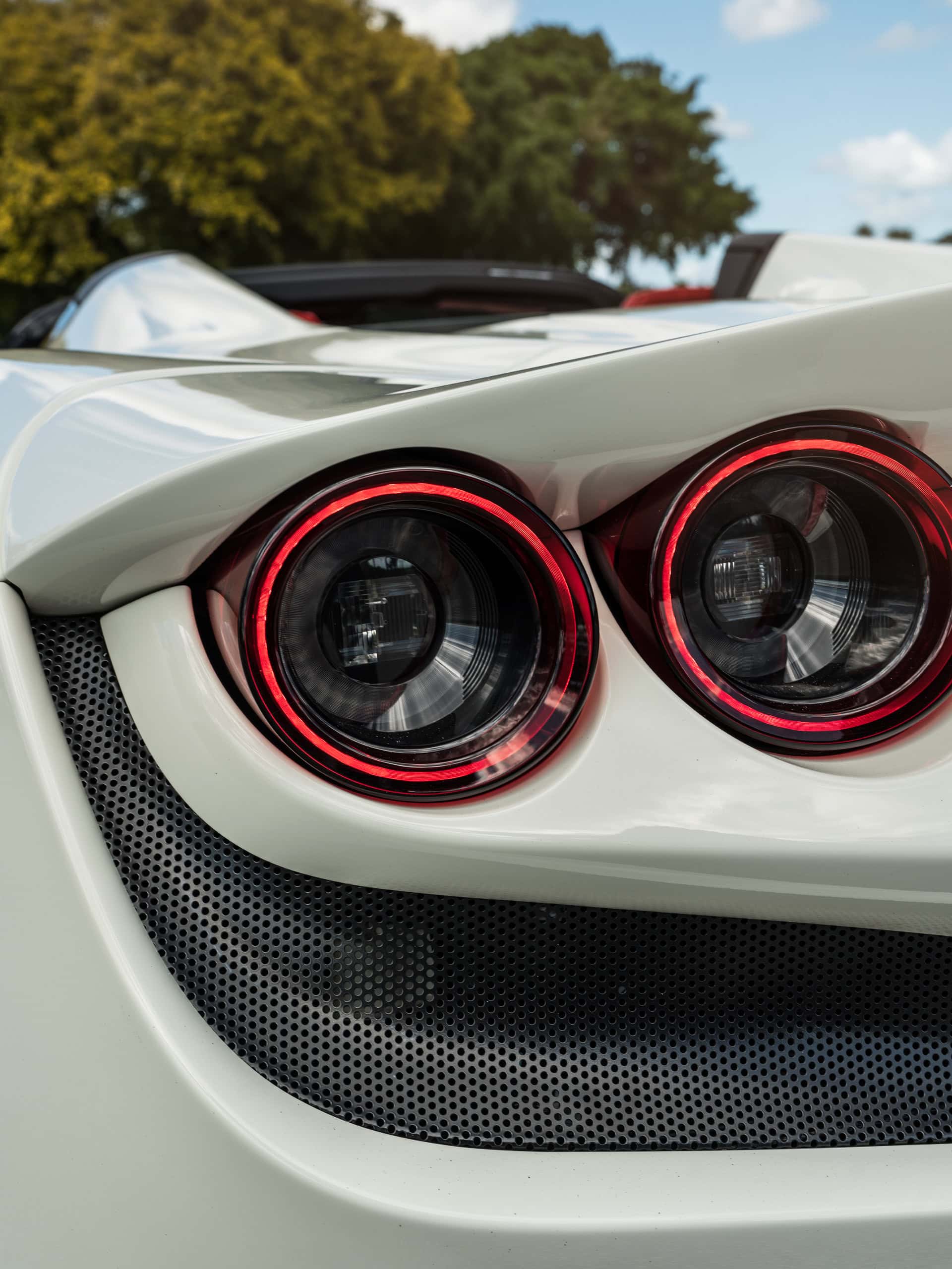 Photo 22 of Ferrari F8 Spider | Bianco Avus | ANRKY S3-X1 | Two-Tone: Brushed Clear Face + Gloss Black Windows